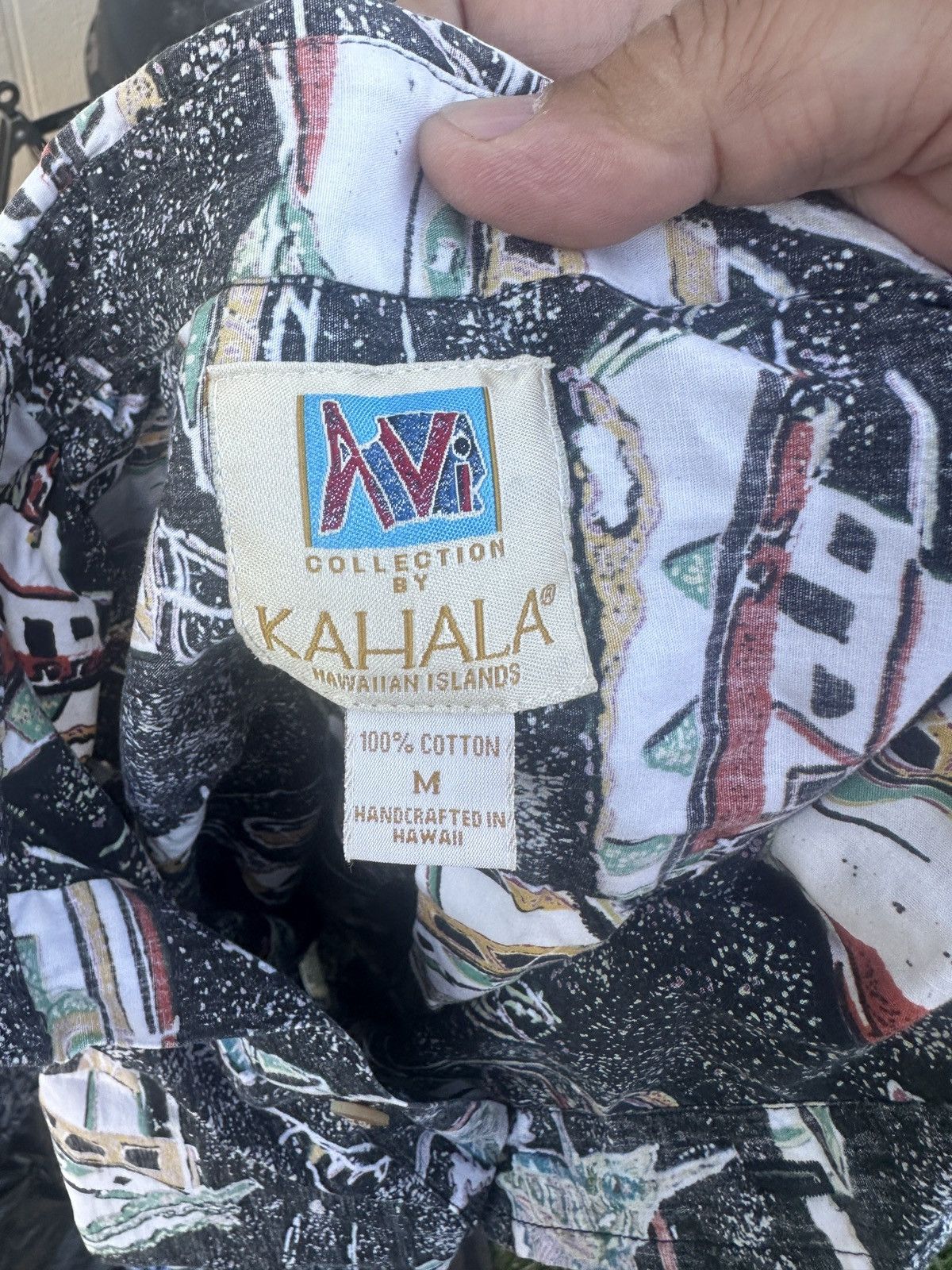 Other PreOwned Kahala Hawaiian Print 3/4 Button Black Men's M Size US M / EU 48-50 / 2 - 4 Thumbnail