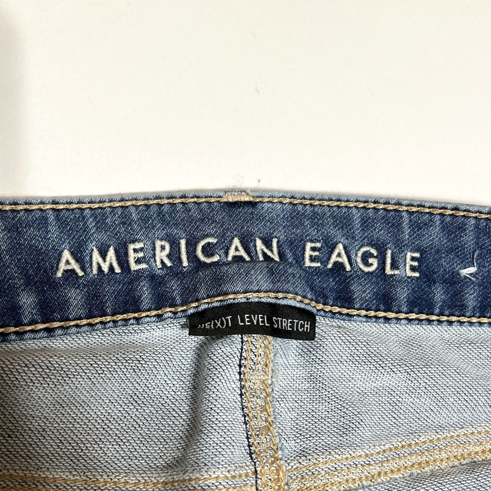 American Eagle Outfitters VINTAGE? No. American Eagle Outfitters Next Level Stretch High Rise Jegging Jeans Distressed 6 Reg 32x28 Women Jeans Size 28" / US 6 / IT 42 - 7 Thumbnail