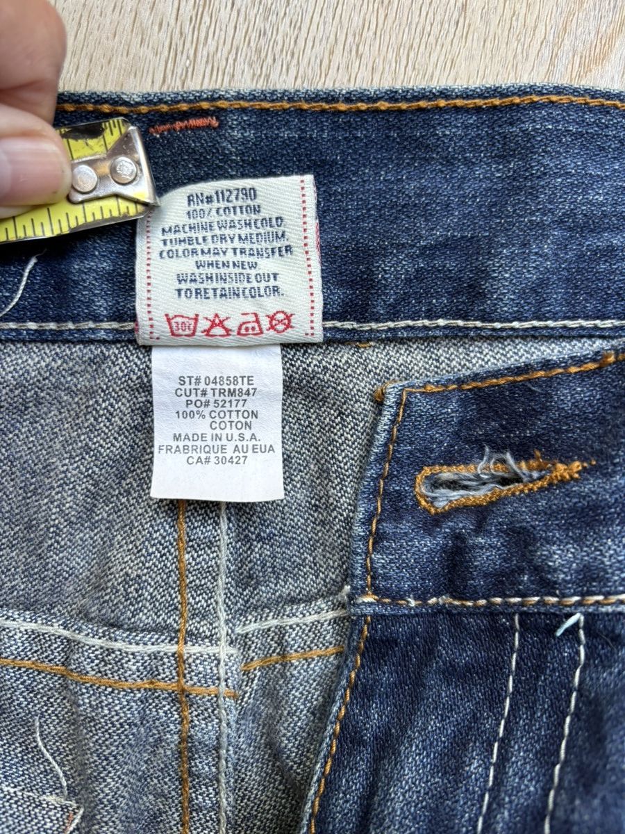 True Religion True Religion STRAIGHT Distressed Thick Stitch made USA 34 Size US 34 / EU 50 - 6 Thumbnail