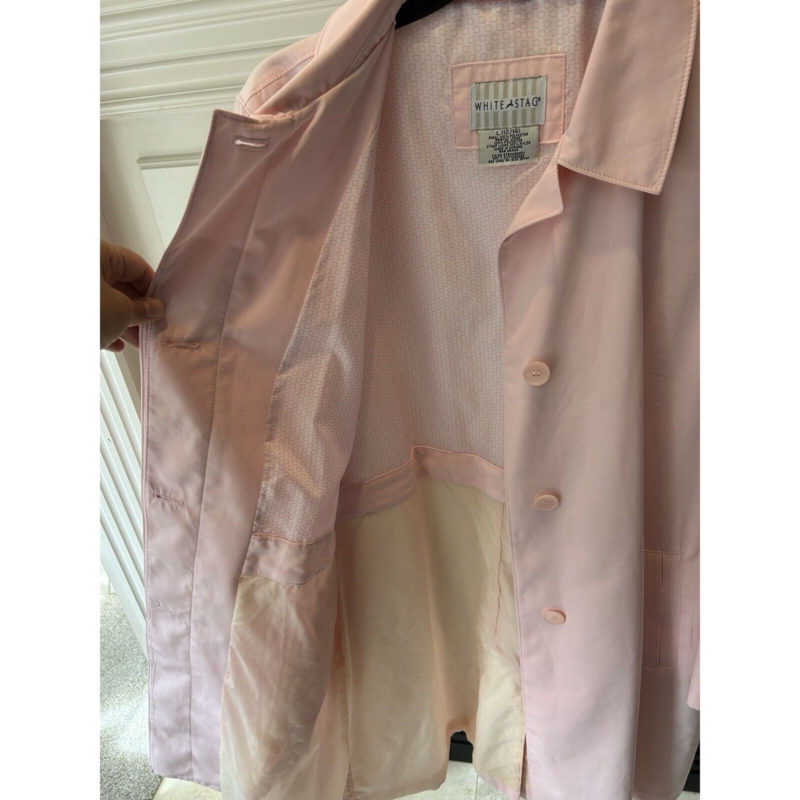 Other White Stag Women's Pink Polyester Trench Coat Size L 12/14 Size L / US 10 / IT 46 - 8 Thumbnail