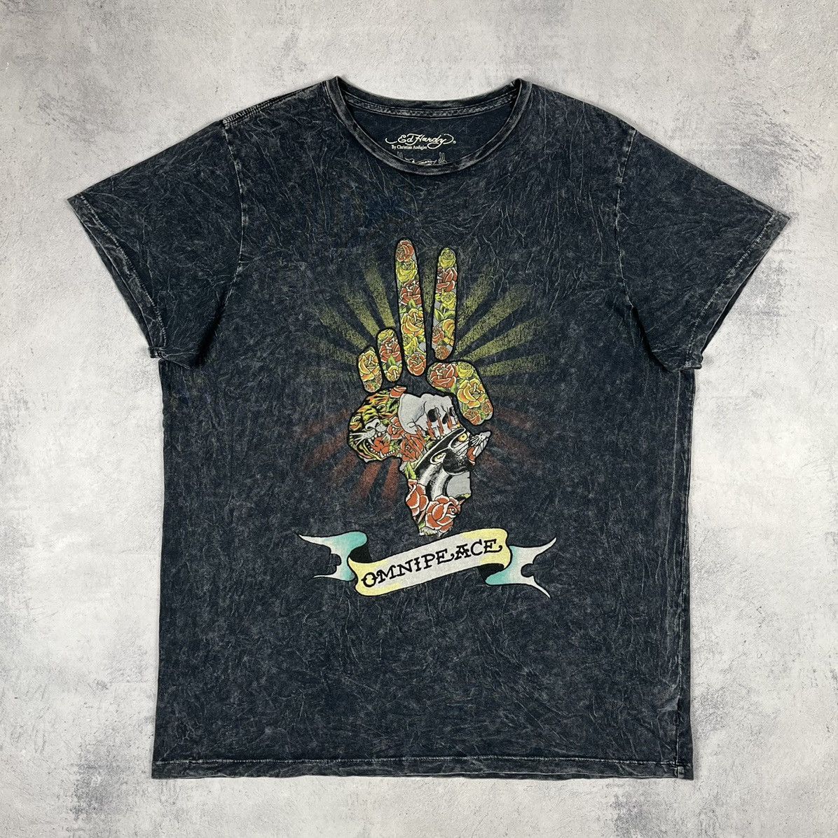 Ed Hardy Vintage Ed Hardy y2k omnipeace skulls big logo tee 90’s Size US XXL / EU 58 / 5 - 2 Thumbnail