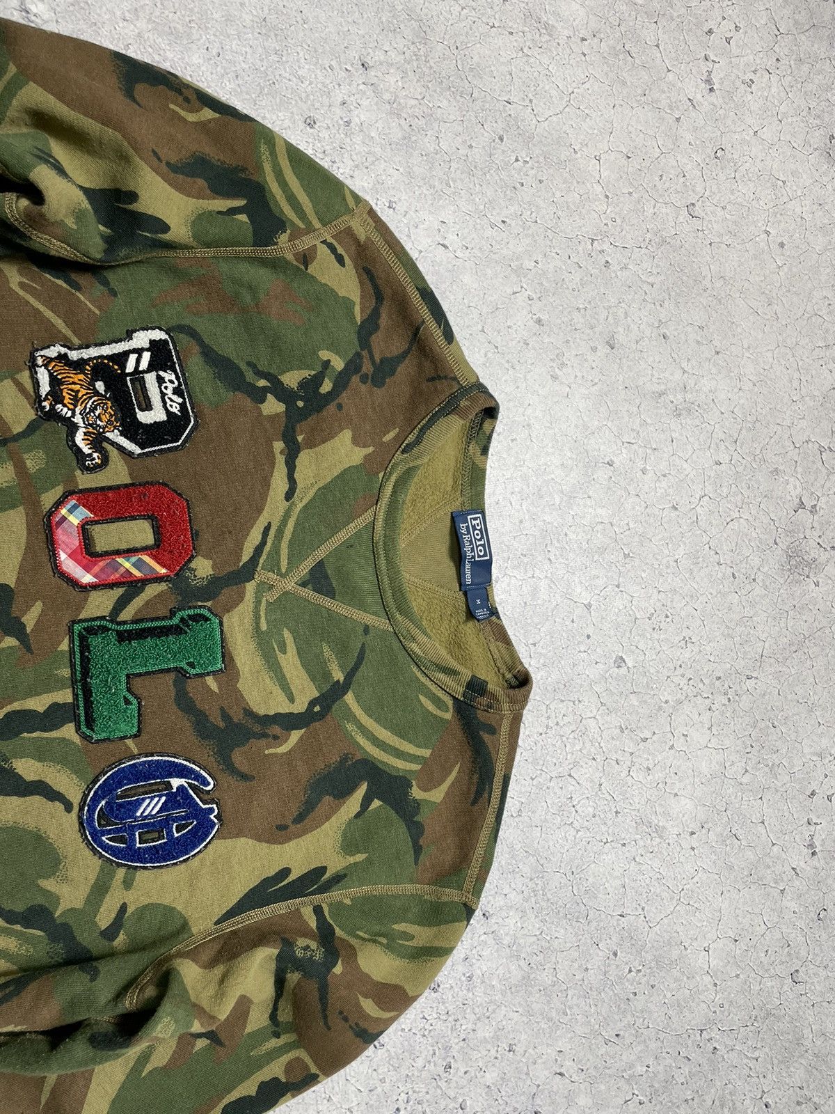 Polo Ralph Lauren Polo Ralph Lauren Vintage Big Logo Y2K Camo Sweatshirt Rare Size US M / EU 48-50 / 2 - 5 Thumbnail