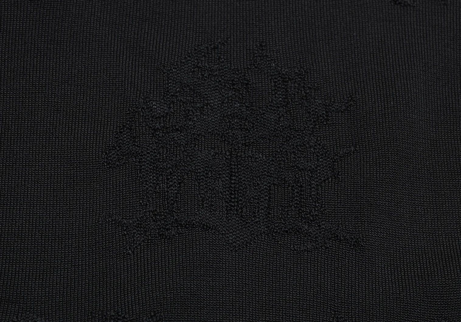 Jean Paul Gaultier Black Acrylic Stretch Embroidered Jacquard Knit, Size 48 Size US M / EU 48-50 / 2 - 7 Thumbnail