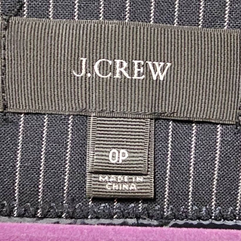 J.Crew JCrew Puff Sleeve Pin Stripe Short Wool Lined Blazer Size 0P Size XS / US 0-2 / IT 36-38 - 5 Thumbnail