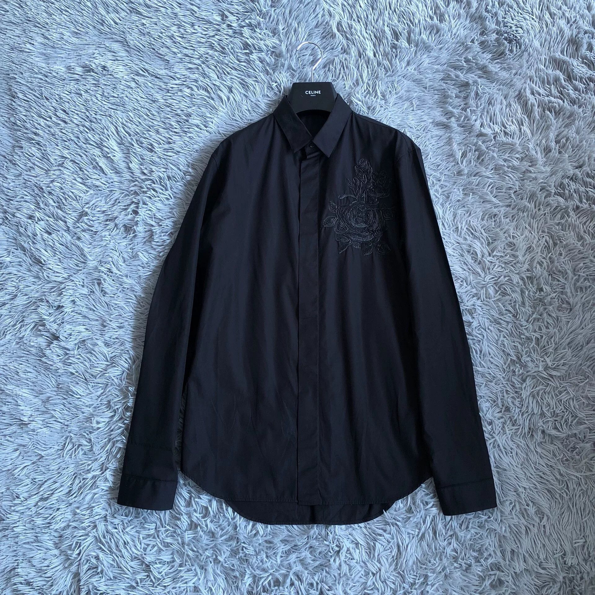Dior Dior Homme Black Rose Shirt Size US M / EU 48-50 / 2 - 2 Thumbnail