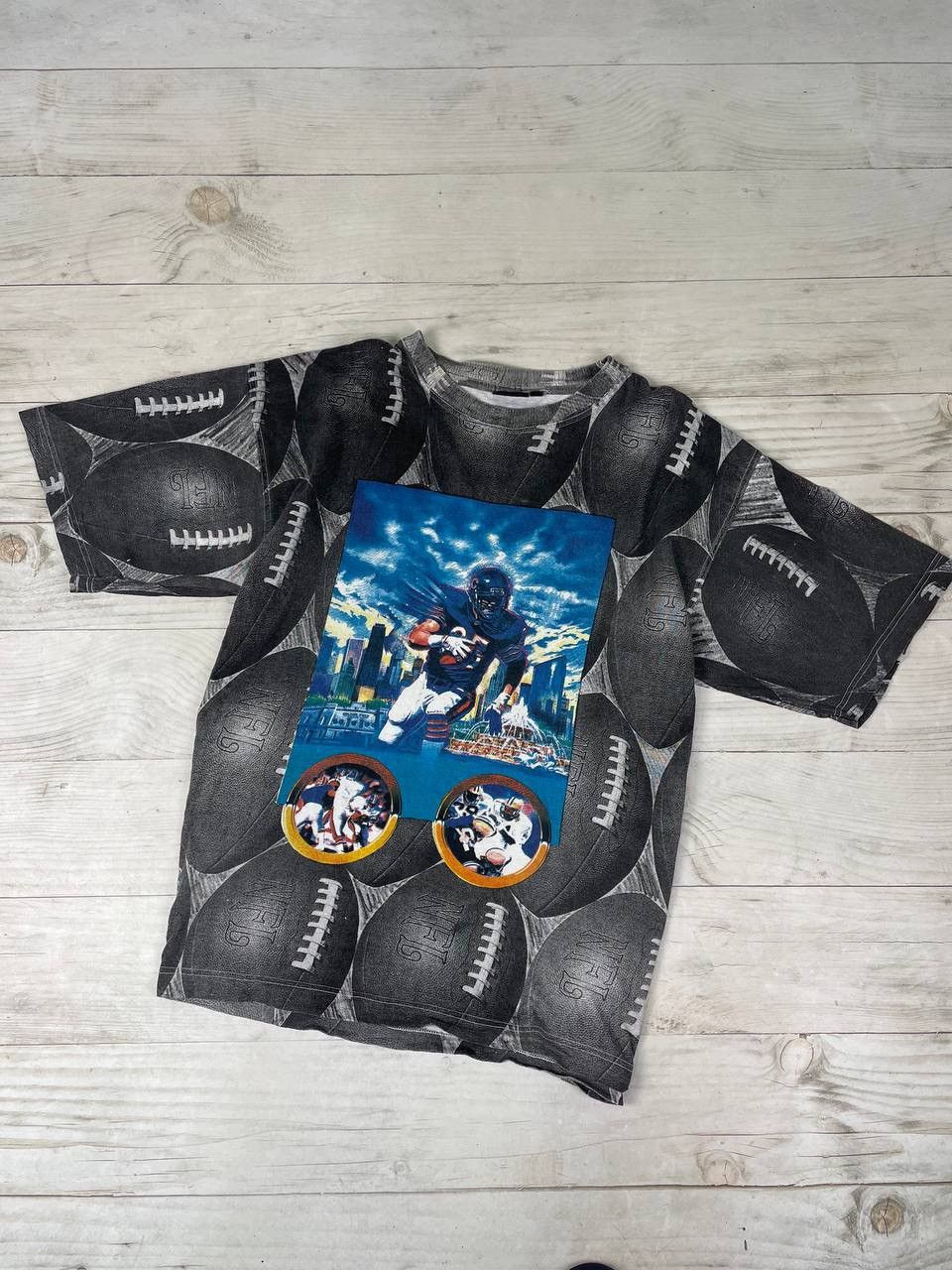 NFL Vintage NFL 90s AOP All Over Print T Shirt USA Size US XL / EU 56 / 4 - 1 Thumbnail