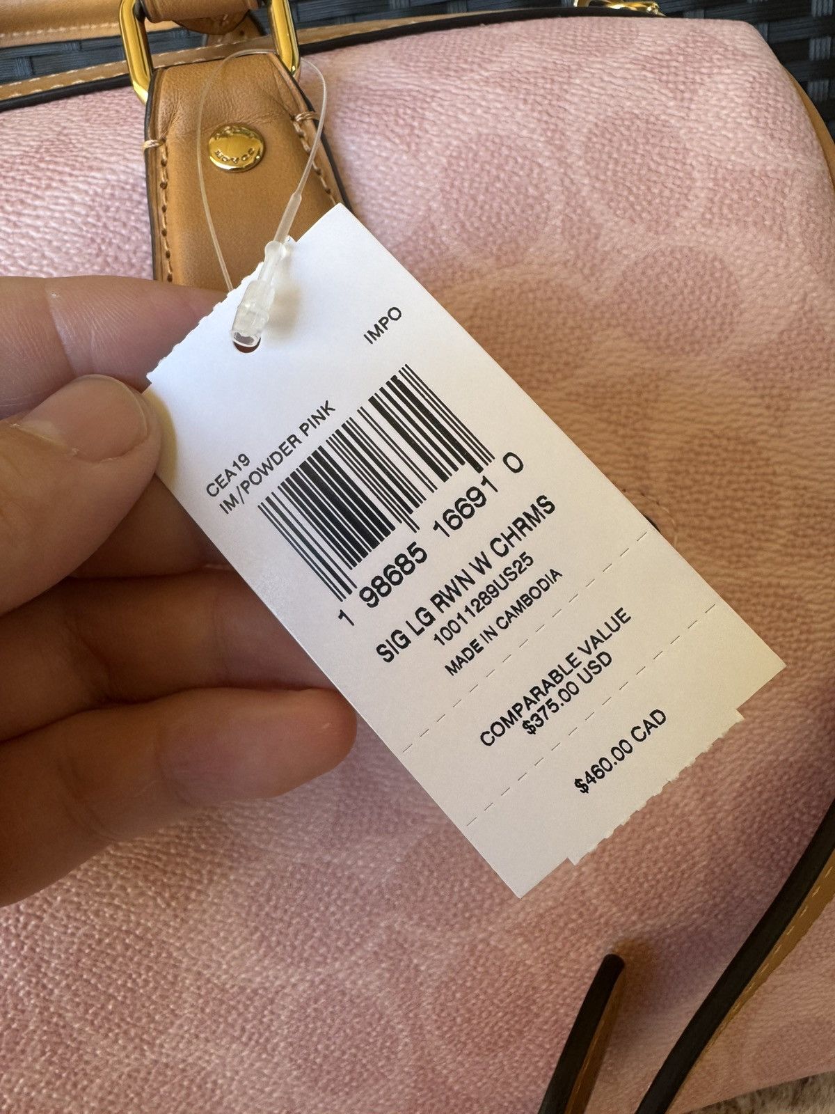 Coach Coach Rowan LARGE Satchel Bag POWDER PINK With Charms CEA19 Size ONE SIZE - 4 Thumbnail