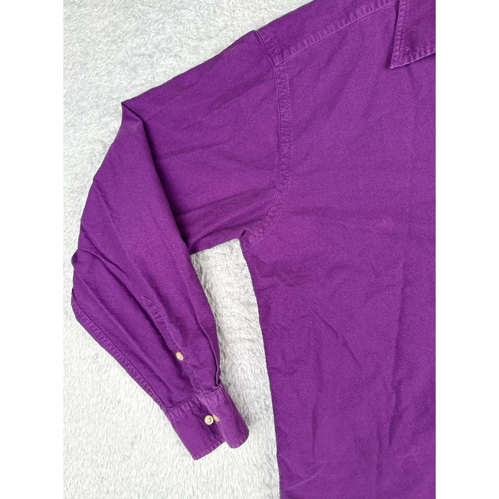 Tommy Hilfiger Tommy Hilfiger Men's Button-Up Shirt Large Purple Long Sleeve Casual Workwear 90s Vintage Size US L / EU 52-54 / 3 - 3 Thumbnail