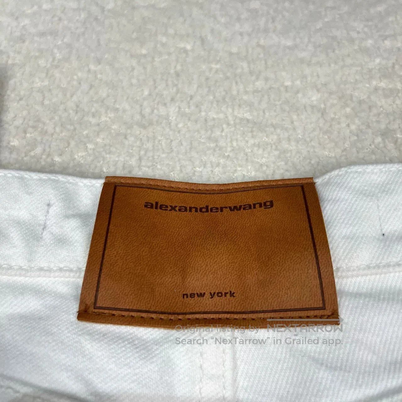 Alexander Wang Alexander Wang White Leather Patch Denim Pants. Size 23" - 9 Thumbnail