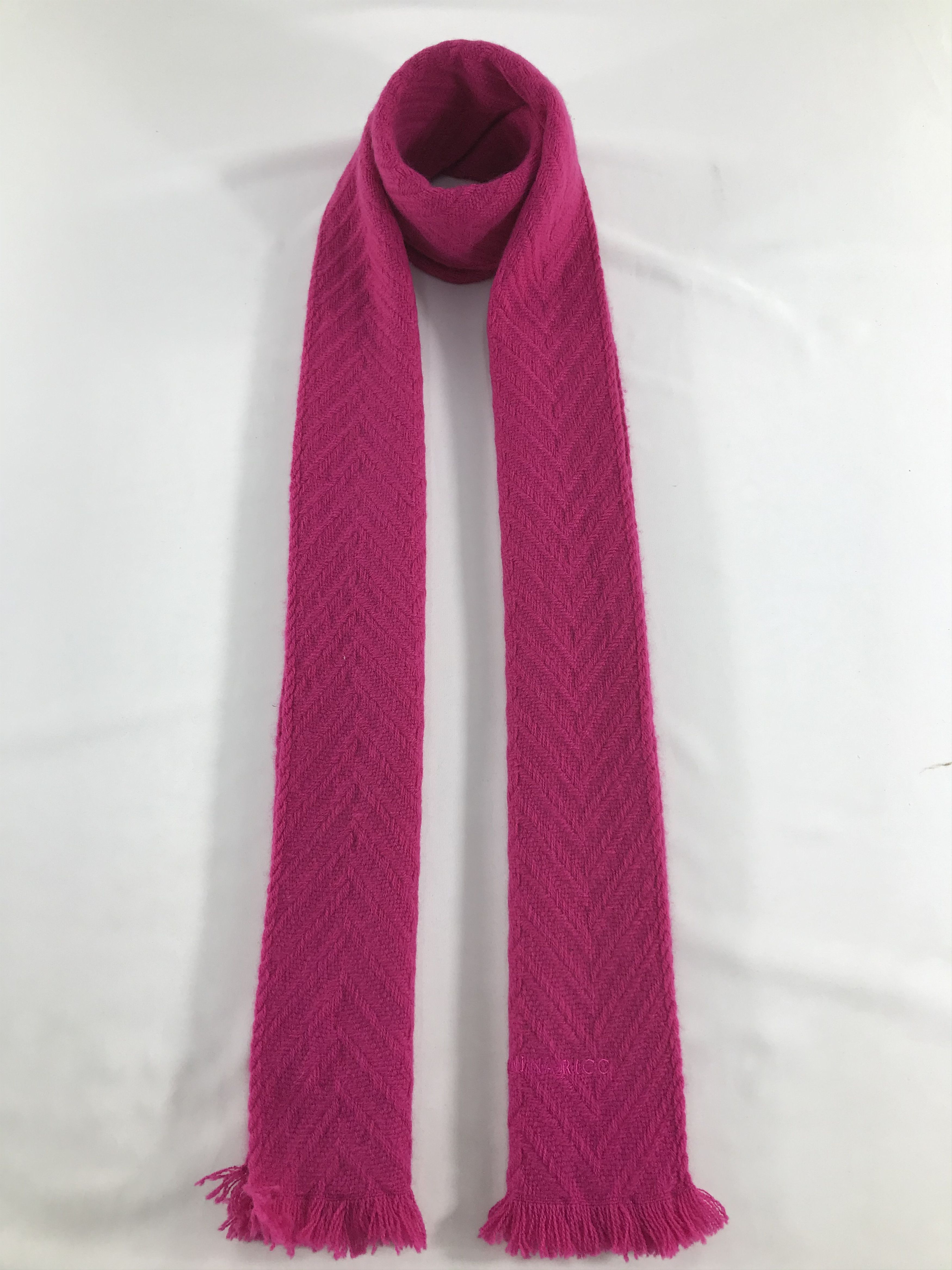 Nina Ricci Nina Ricci Pink Cashmere Scarf Muffler Neckwear V461 Size ONE SIZE - 1 Thumbnail