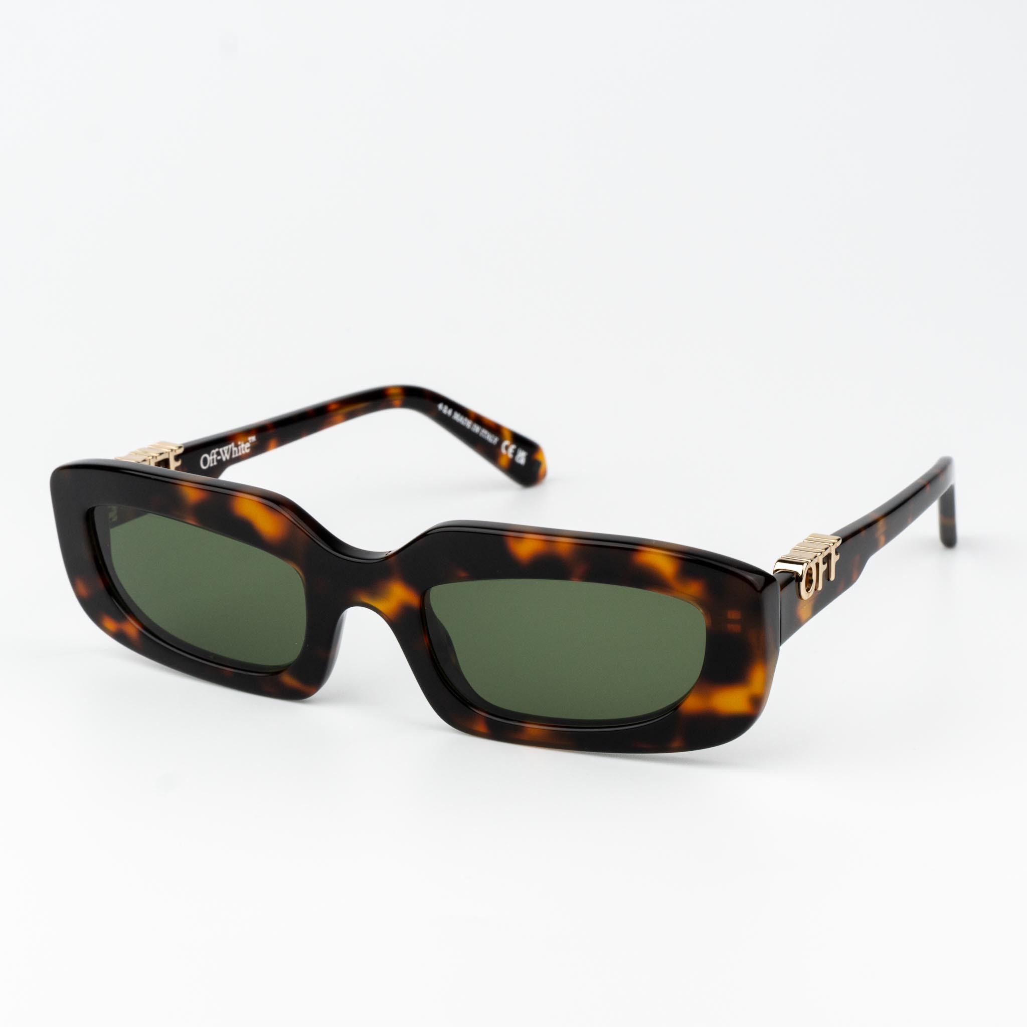 Off-White Women Sunglasses Havana Green Rectangle OERI13C RENTON 6055 BRAND NEW Off-White sunglasses OERI073 Boston 6055 Havana green  main image 3