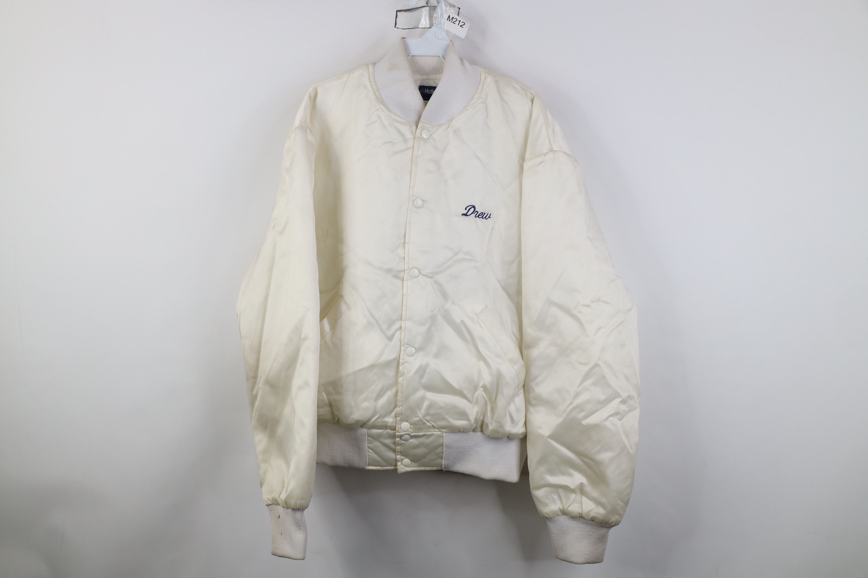 Vintage Vintage 80s 90s Streetwear Satin Bomber Jacket White USA Size US XL / EU 56 / 4 - 1 Thumbnail
