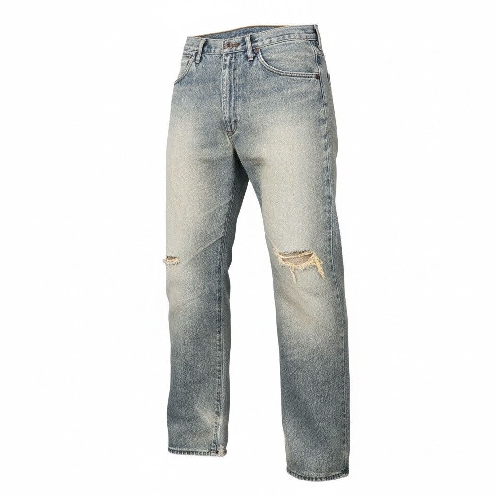 Vintage Vintage Wrangler Blue Bell distressed Selvedge denim Size US 33 - 1 Thumbnail