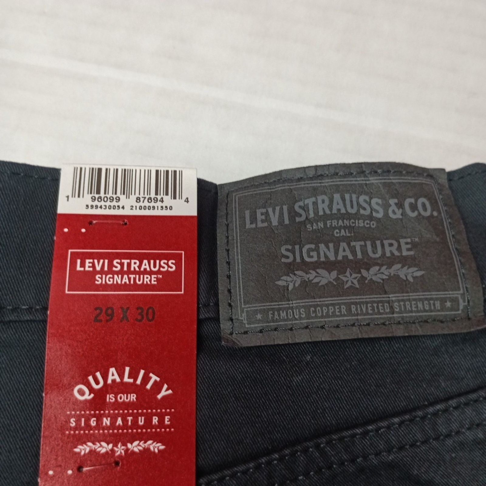 Levi's Signature By Levi Strauss Chino Pants Men's Size 29x30 Black Size US 29 - 2 Thumbnail