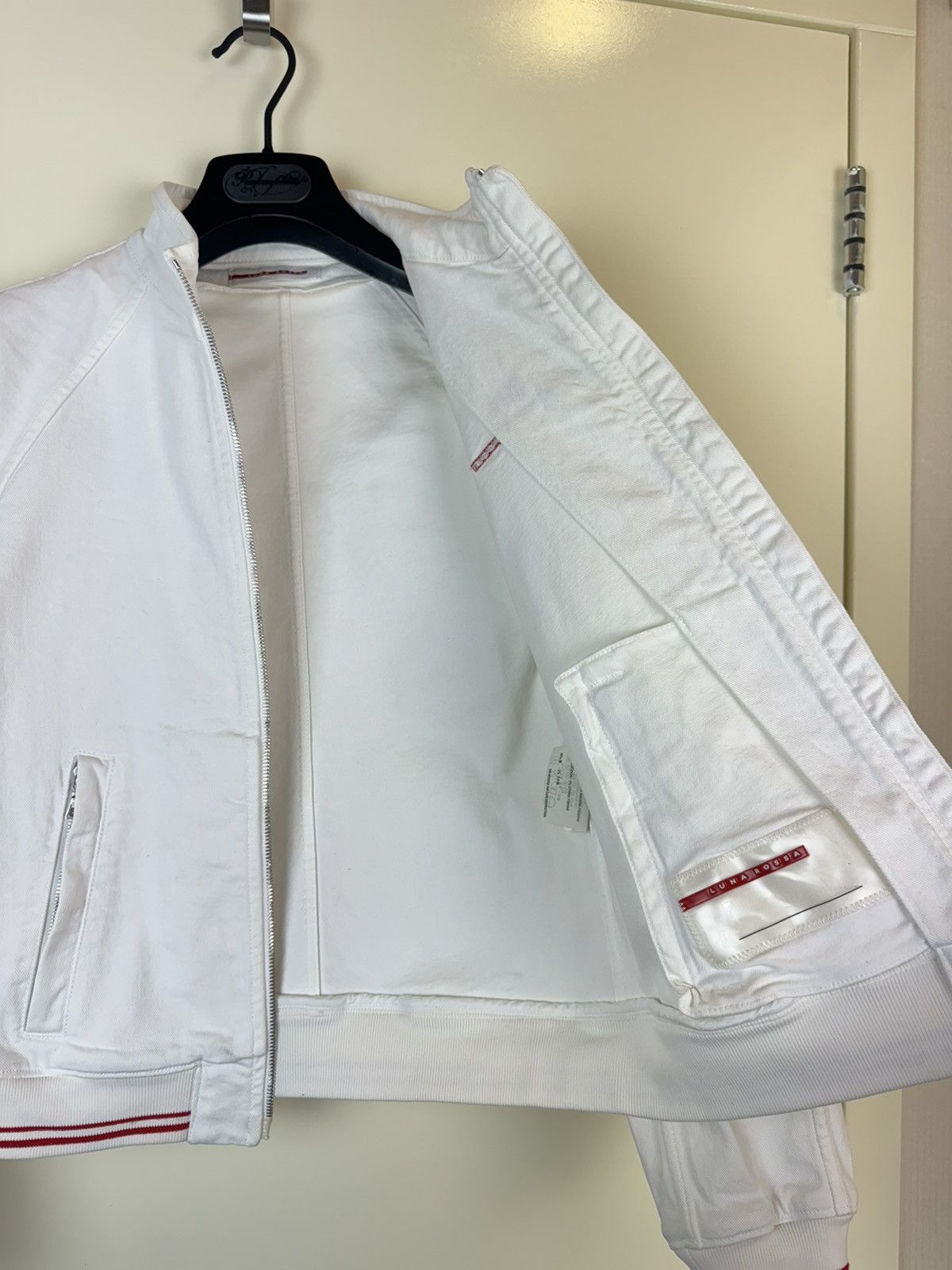 Prada Prada Luna Rosa vintage white denim cotton jacket rare S Size S / US 4 / IT 40 - 9 Thumbnail