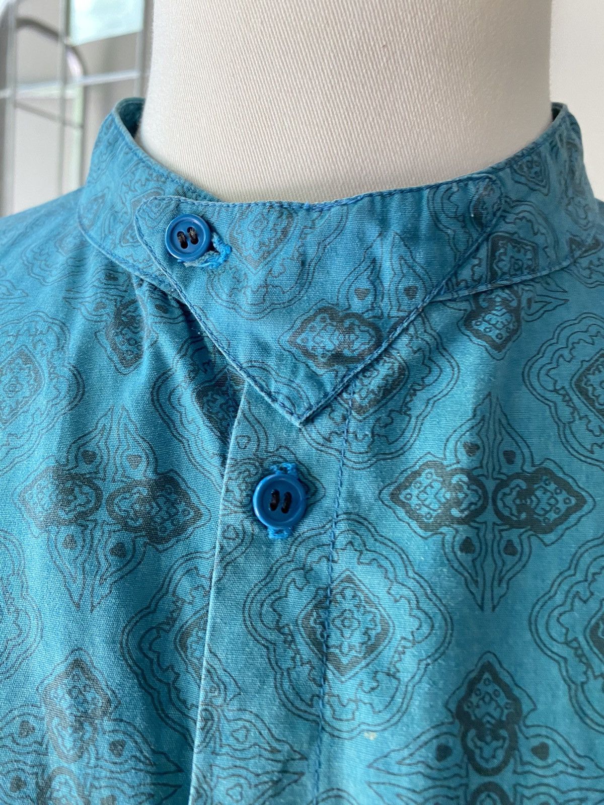 Marithe + Francois Girbaud MARITHE FRANCOIS GIRBAUD Geometric Button-Up Printed Shirt Size US M / EU 48-50 / 2 - 6 Thumbnail