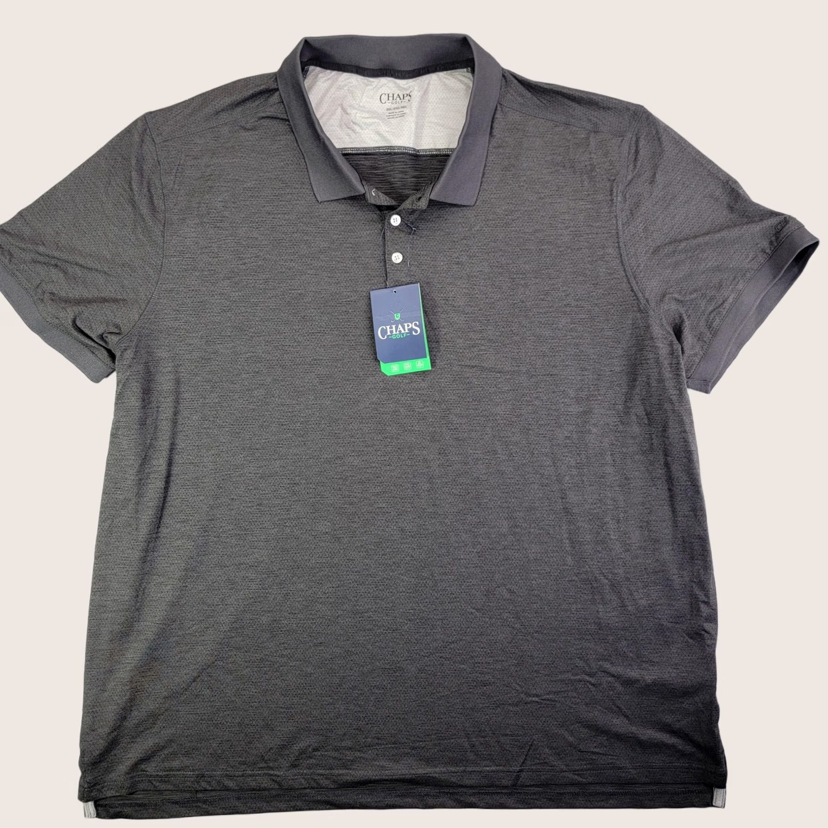 Chaps Chaps Core Golf Polo Shirt Mens 3XL Black Onyx Stretch Short Sleeve Moisture Wicking Breathable Size US XXL / EU 58 / 5 - 1 Thumbnail