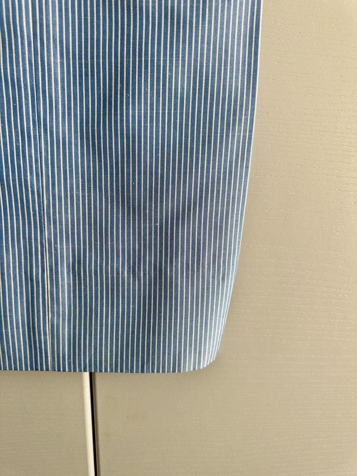 Dries Van Noten Blue Striped Silk Trousers Size US 32 / EU 48 - 3 Thumbnail