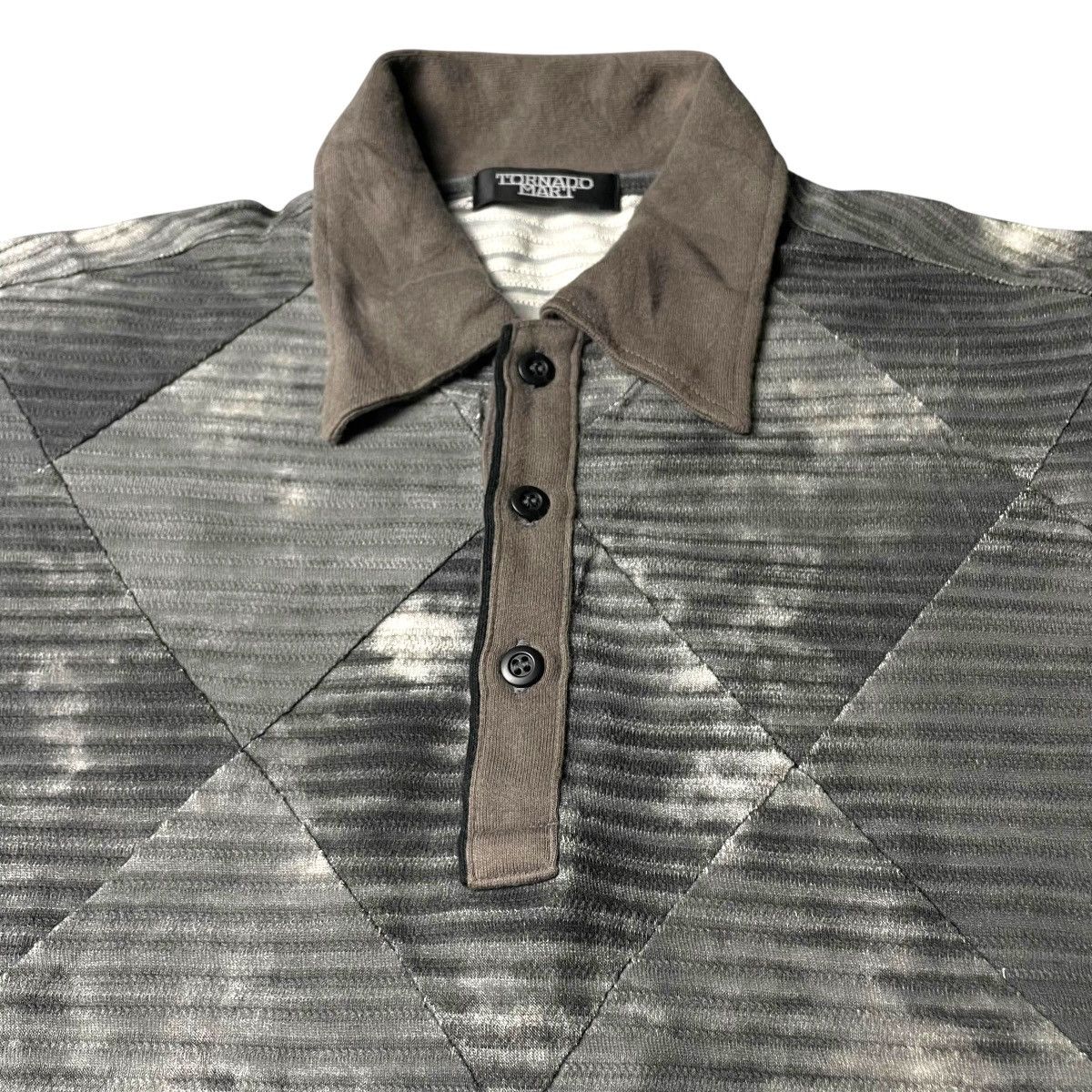 Tornado Mart 🇯🇵 VINTAGE TORNADO MART ABSTRACT PLEATED POLO TSHIRT Size US S / EU 44-46 / 1 - 4 Thumbnail