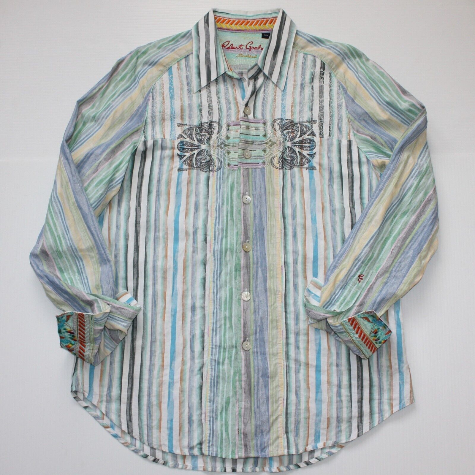 Limited Edition Men's Striped Embroidered Shirt #340/420
