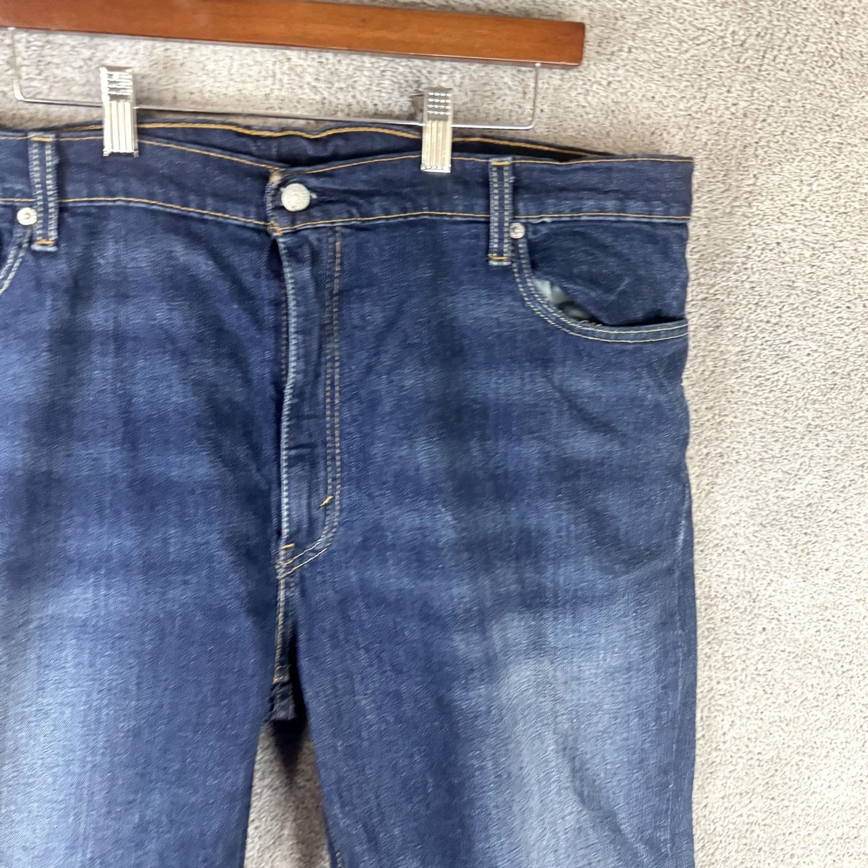 Levi's Levi's 541 Jeans Mens 42x32 Blue Athletic Tapered Denim Medium Wash Casual Pants Size US 42 / EU 58 - 3 Thumbnail