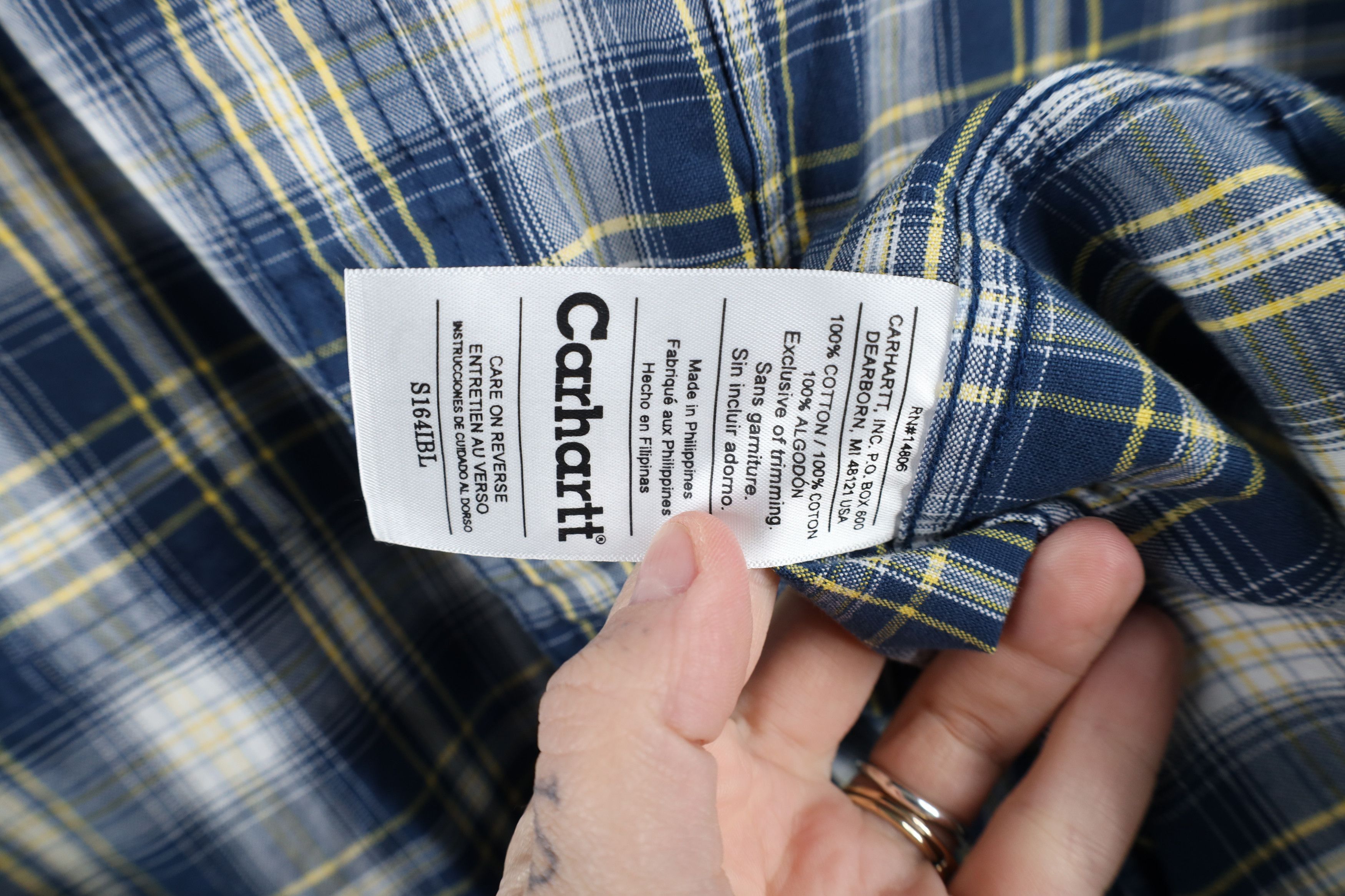 Carhartt × Vintage Vintage Carhartt Spell Short Sleeve Button Down Shirt Plaid Size US M / EU 48-50 / 2 - 8 Thumbnail