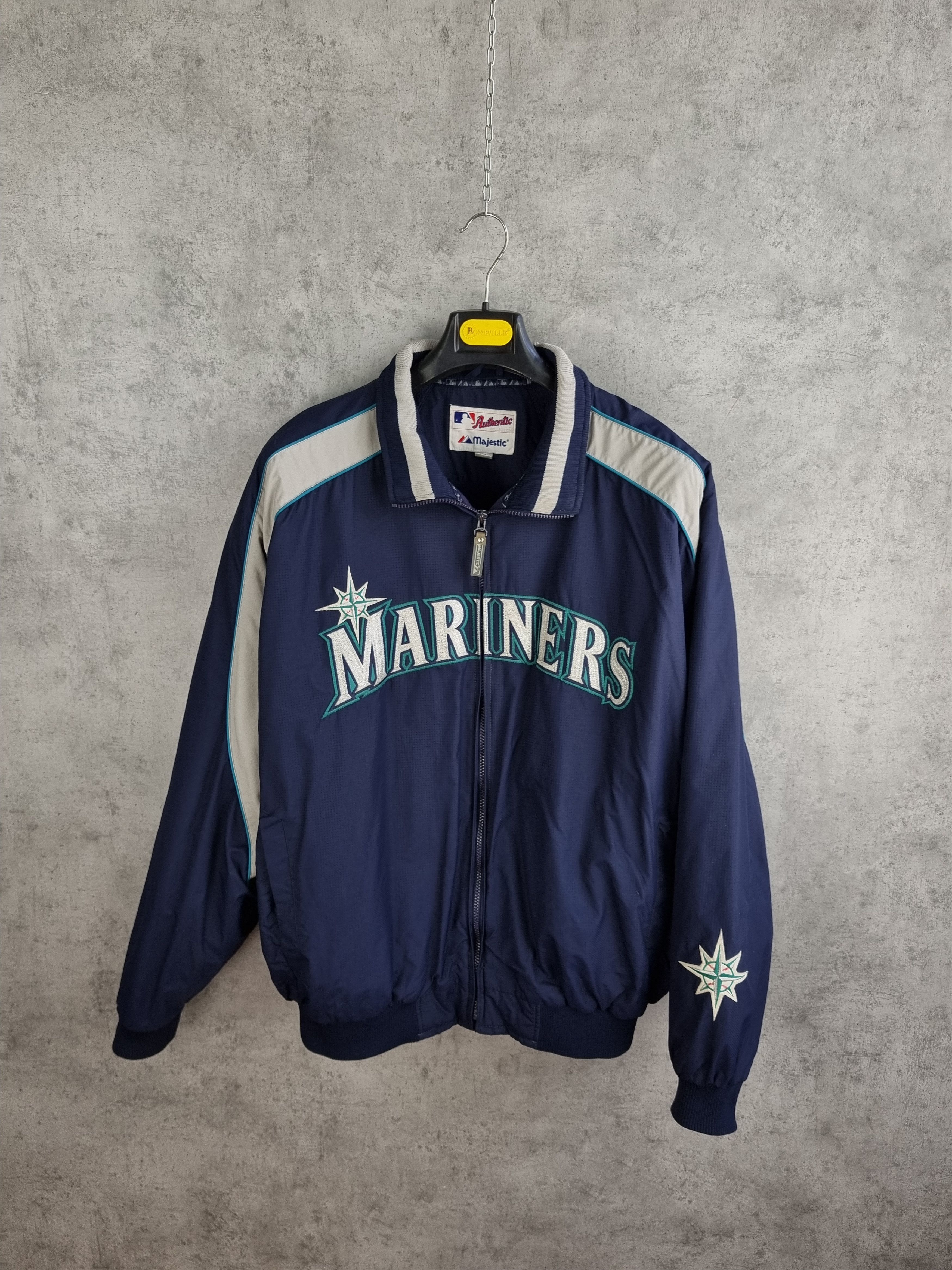 MLB × Majestic × Vintage 90s Marimers MLB Majestic Vintage Big Logo Jacket Size US XXL / EU 58 / 5 - 5 Thumbnail