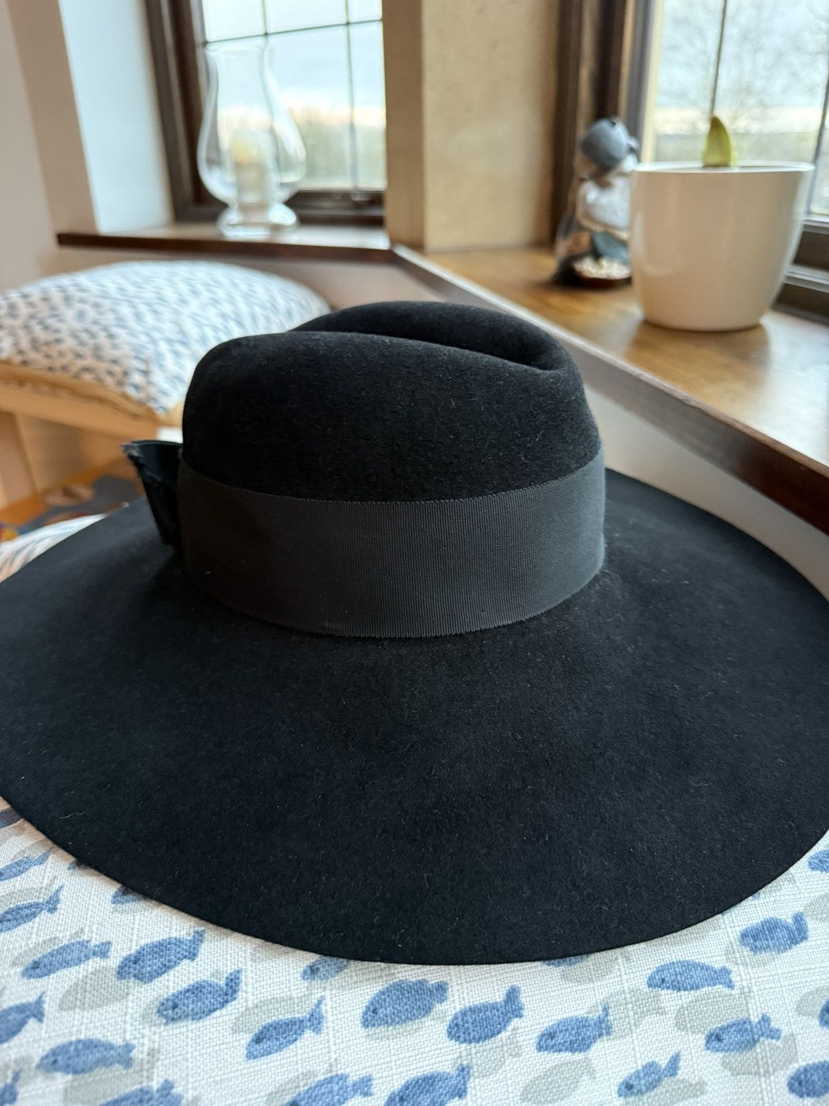 Saint Laurent Paris SS13 Saint Laurent fedora Hedi Slimane rabbit 58 tassel bow Size ONE SIZE - 8 Thumbnail