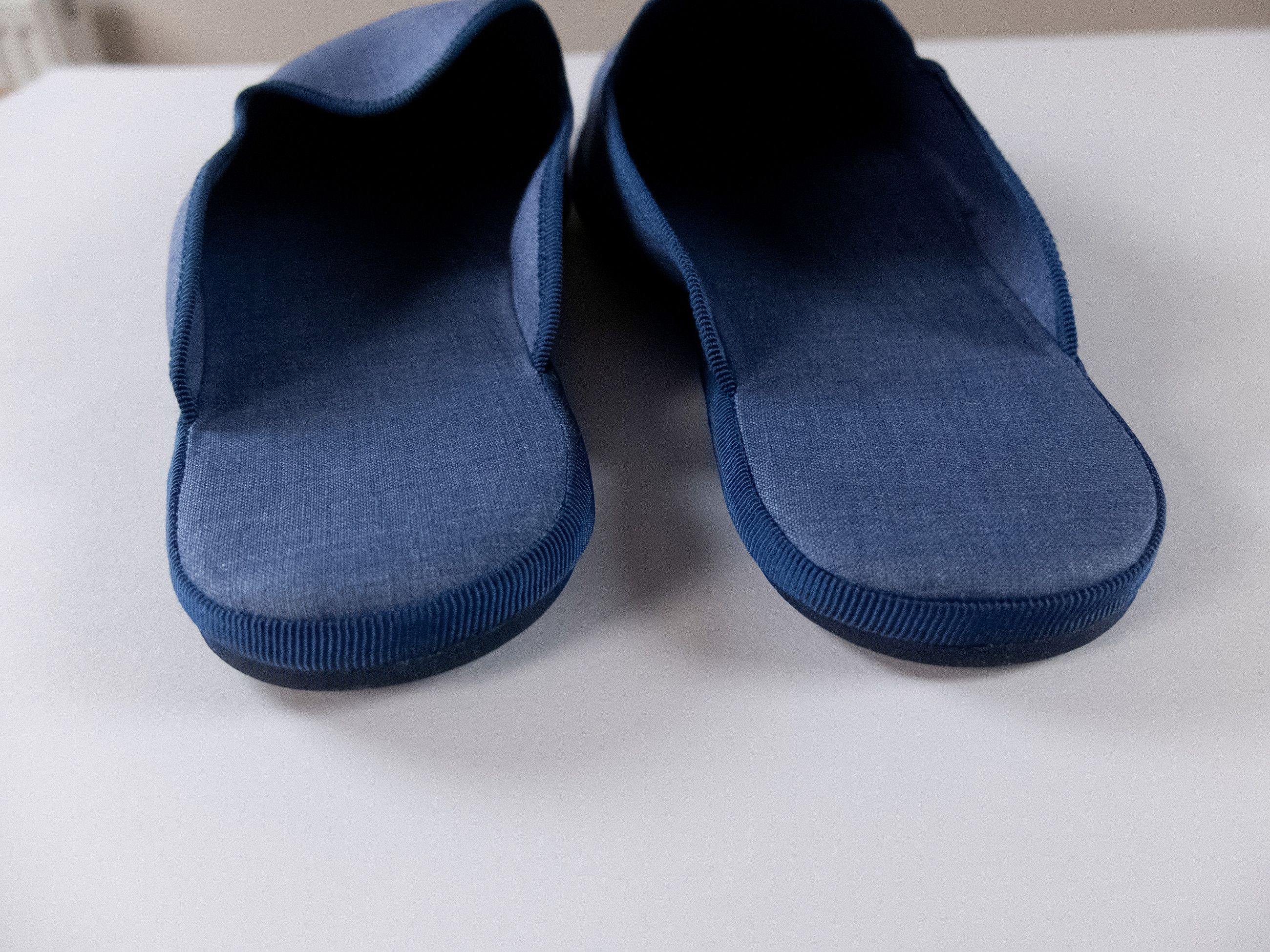 Loro Piana LORO PIANA Open Venice Solaire blue cotton linen slippers 10 Size US 10 / EU 43 - 5 Thumbnail
