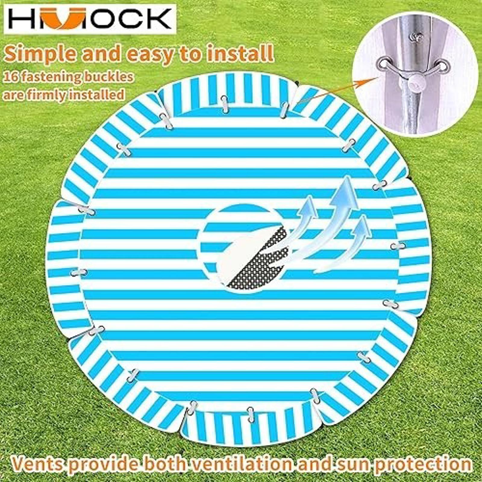 Hockey Skateboards Trampoline Shade Cover 14 Ft Round with Air Vent Anti-UV Size ONE SIZE - 9 Thumbnail
