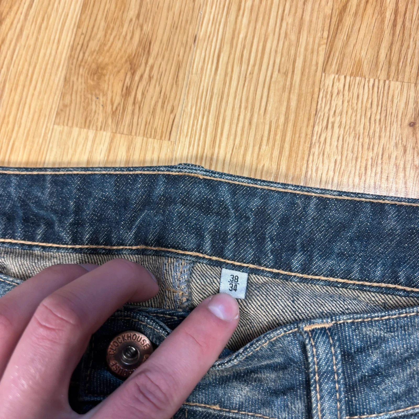 Japanese Brand Clockhouse Patchwork Distressed Jeans Size US 38 / EU 54 - 5 Thumbnail