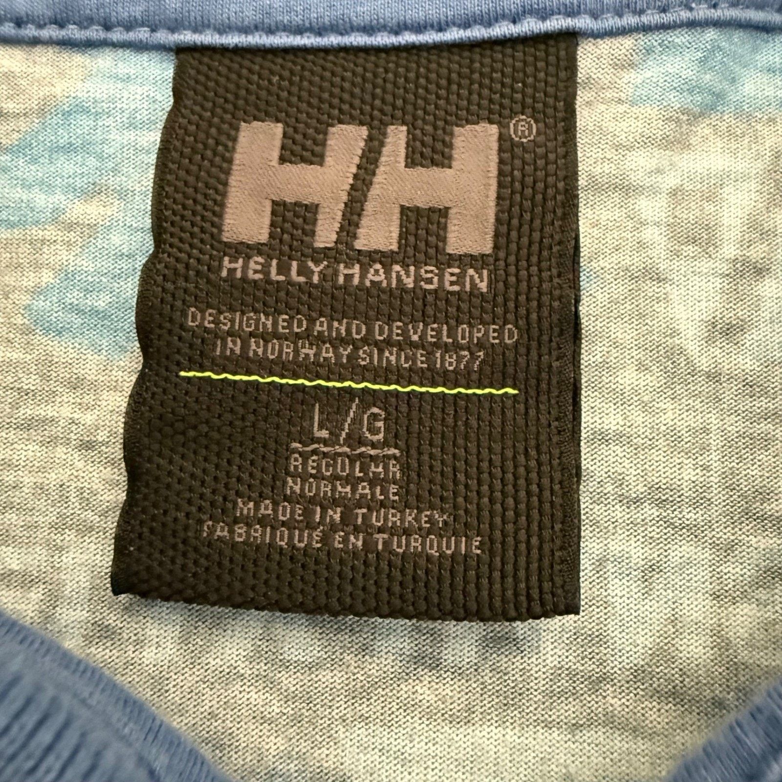 Helly Hansen Helly Hansen Polo Shirt Mens Large Blue AOP Short Sleeve Size US L / EU 52-54 / 3 - 2 Thumbnail