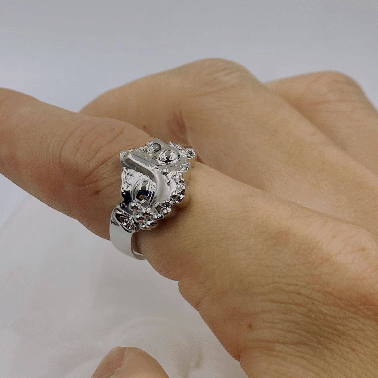Jewelry Buddhism Jewelry Rings Open Size Chrome Ring (Size 7-13) Size ONE SIZE - 4 Thumbnail