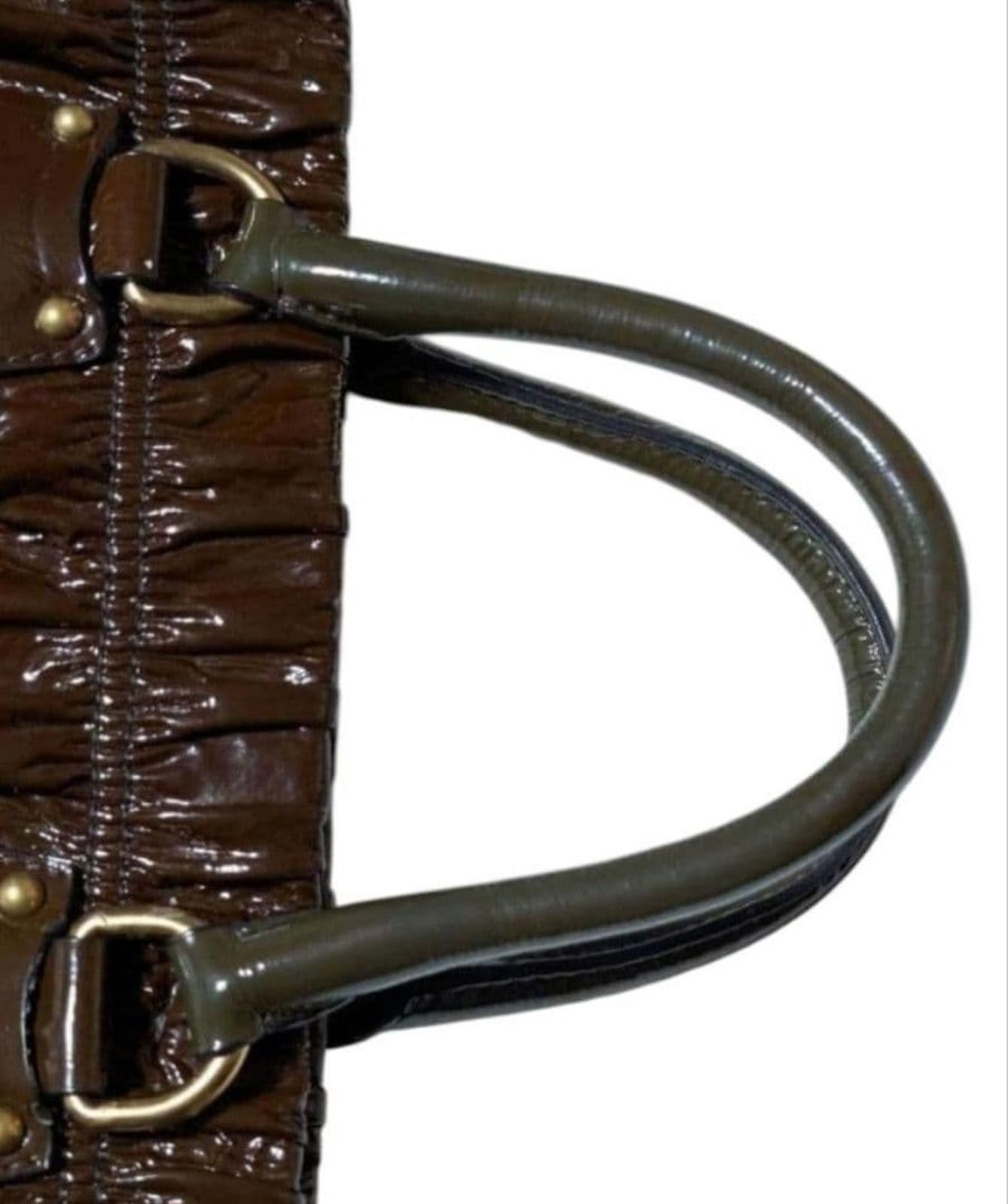 Prada Prada - Brown Patent Leather Tote Bag Size ONE SIZE - 6 Thumbnail