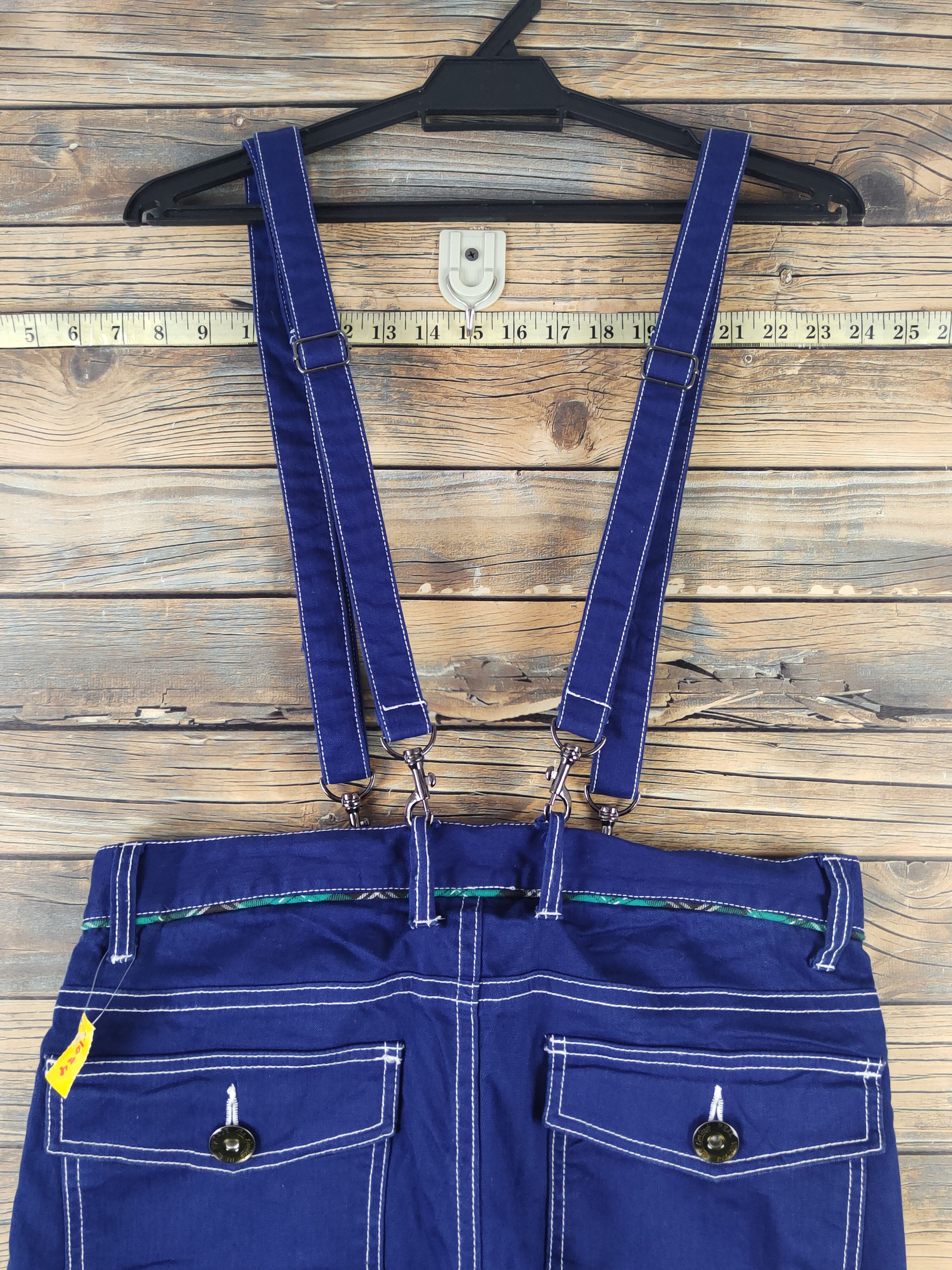 Japanese Brand × Vintage DL Japanese Brand Blue Suspender Pants #1084 Size 32" / US 10 / IT 46 - 11 Thumbnail