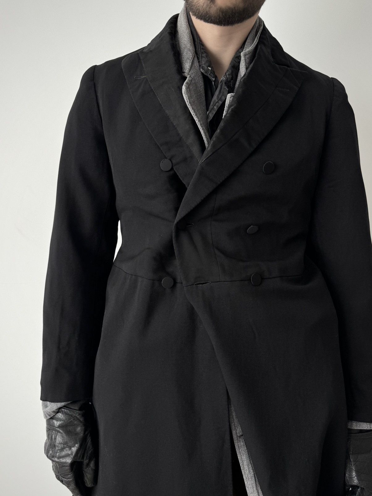 Japanese Brand Early 20th Century Edwardian Era European Wool Frock Coat Size US M / EU 48-50 / 2 - 1 Thumbnail