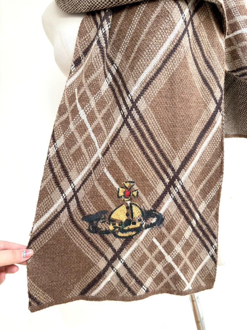 Vivienne Westwood Vivienne Westwood Colorful beige checkered earth star scar Size ONE SIZE - 3 Thumbnail