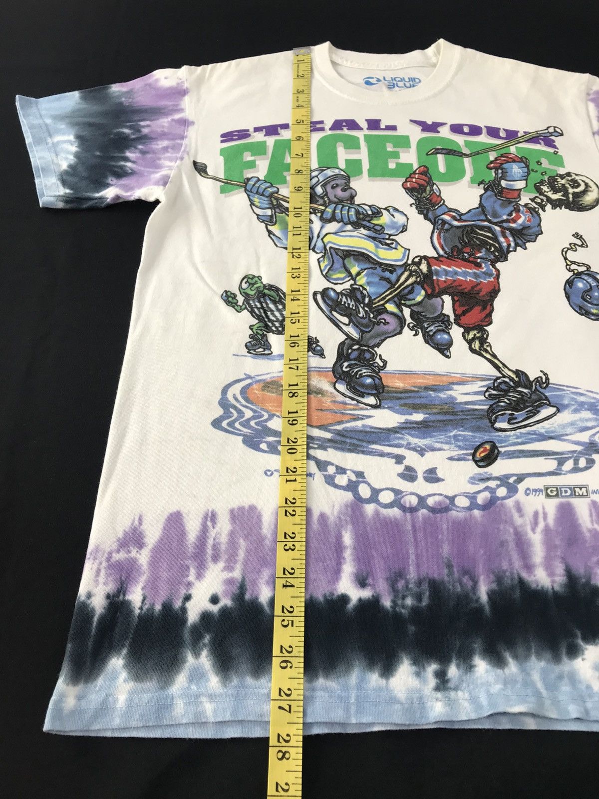 Grateful Dead 90s Liquid Blue The Grateful Dead Steal Your Faceoff Tie Dye Size US M / EU 48-50 / 2 - 11 Thumbnail