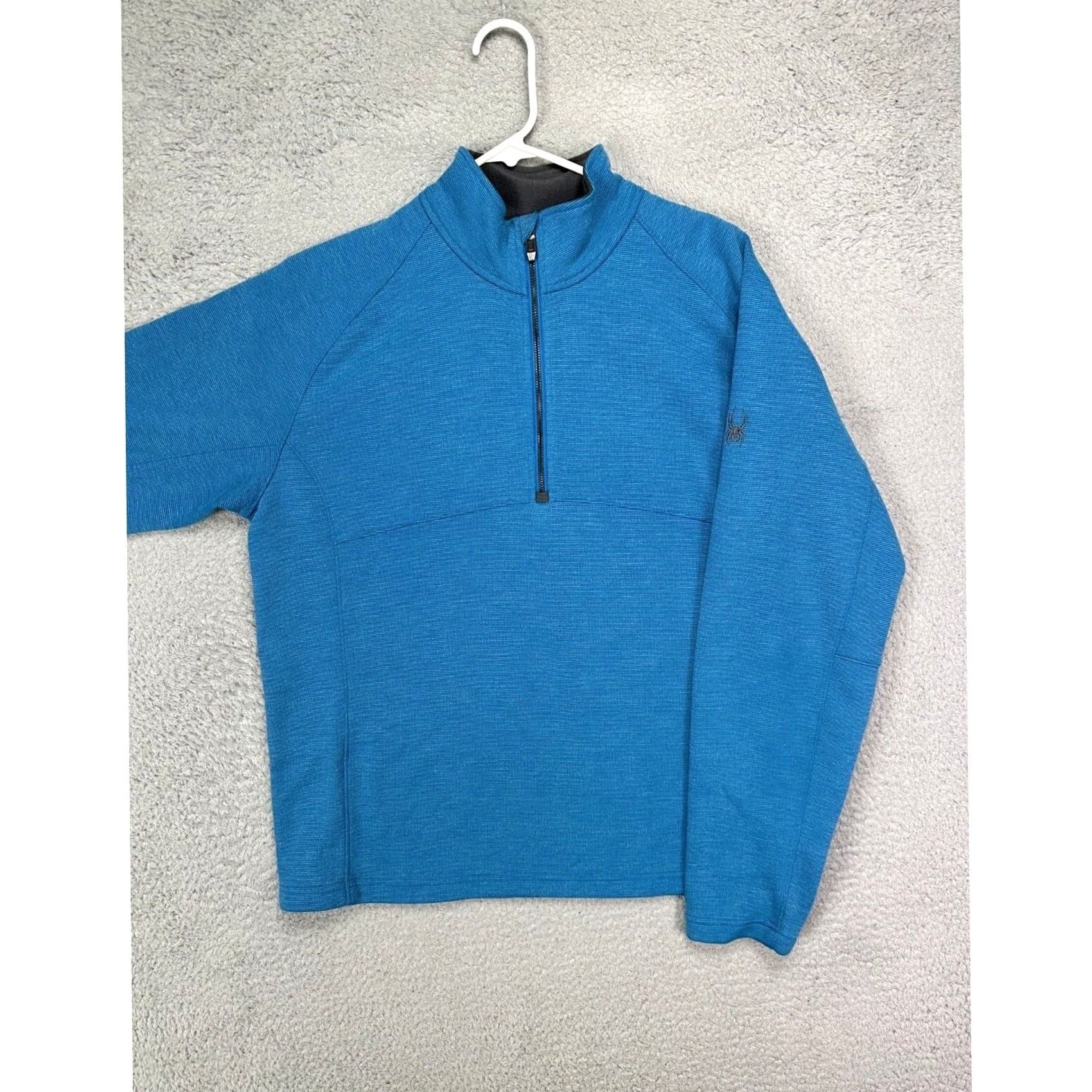 Spyder Spyder Sweatshirt Pullover Adult Large Blue Pinstripe Lined Fleece Raglan 1/4 Zip Logo Mens Size US L / EU 52-54 / 3 - 3 Thumbnail