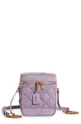 Saint Laurent Paris o1s1wg111124 Size: OS / Denim Vanity Crossbody Bag in Lilac Size ONE SIZE - 1 Thumbnail