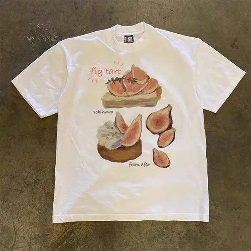 Japanese Brand VIBE Casual retro fig print cotton t-shirt Size US M / EU 48-50 / 2 - 7 Thumbnail