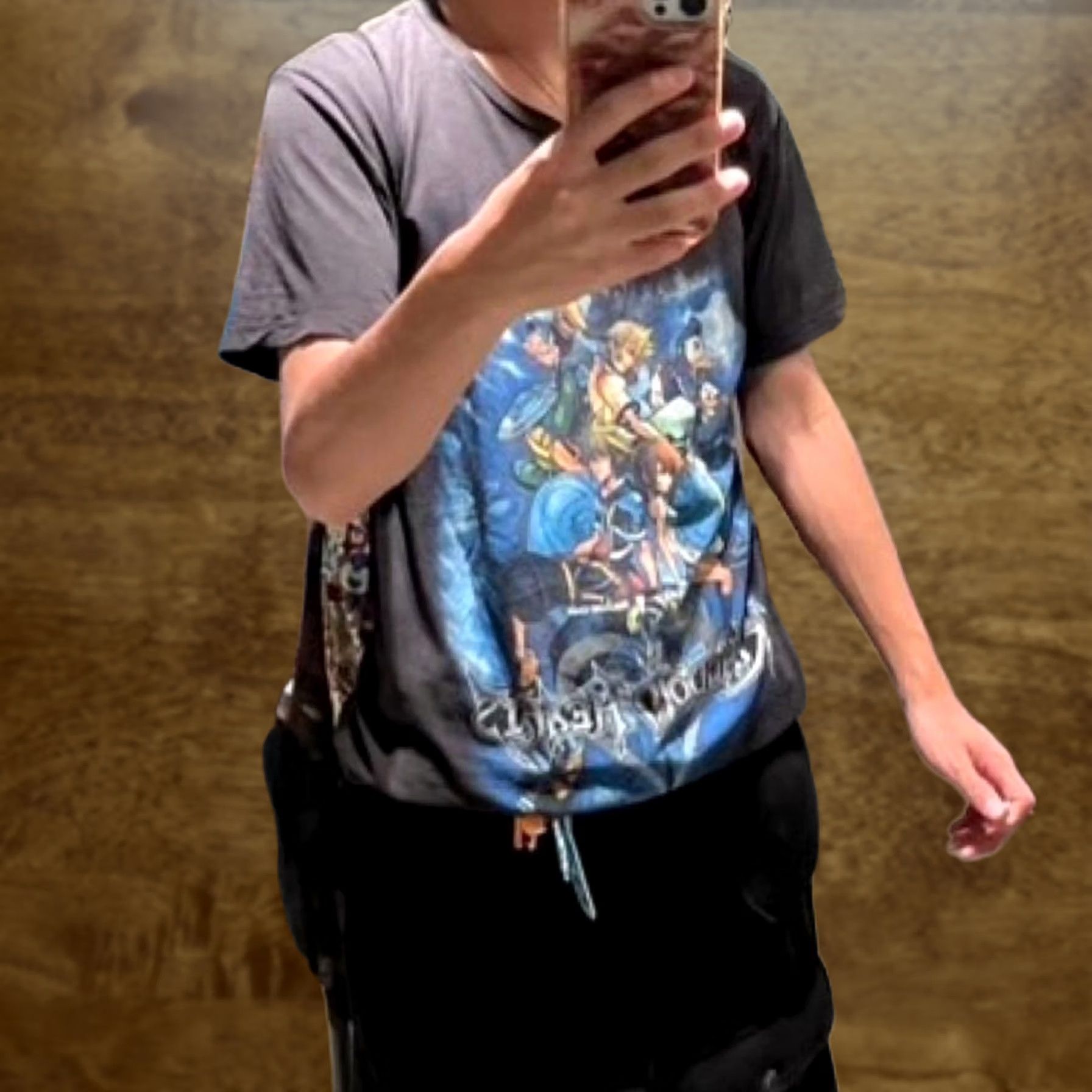 Disney Kingdom Hearts Shirt Black Cotton Short Sleeve S-M Print Rpg Game Mens, Men's