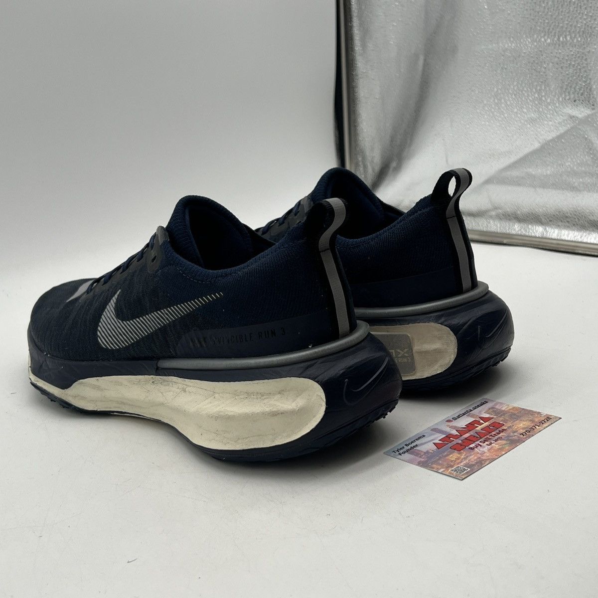 Nike Zoomx invincible run flyknit 3 collage navy Size US 10.5 / EU 43-44 - 4 Thumbnail