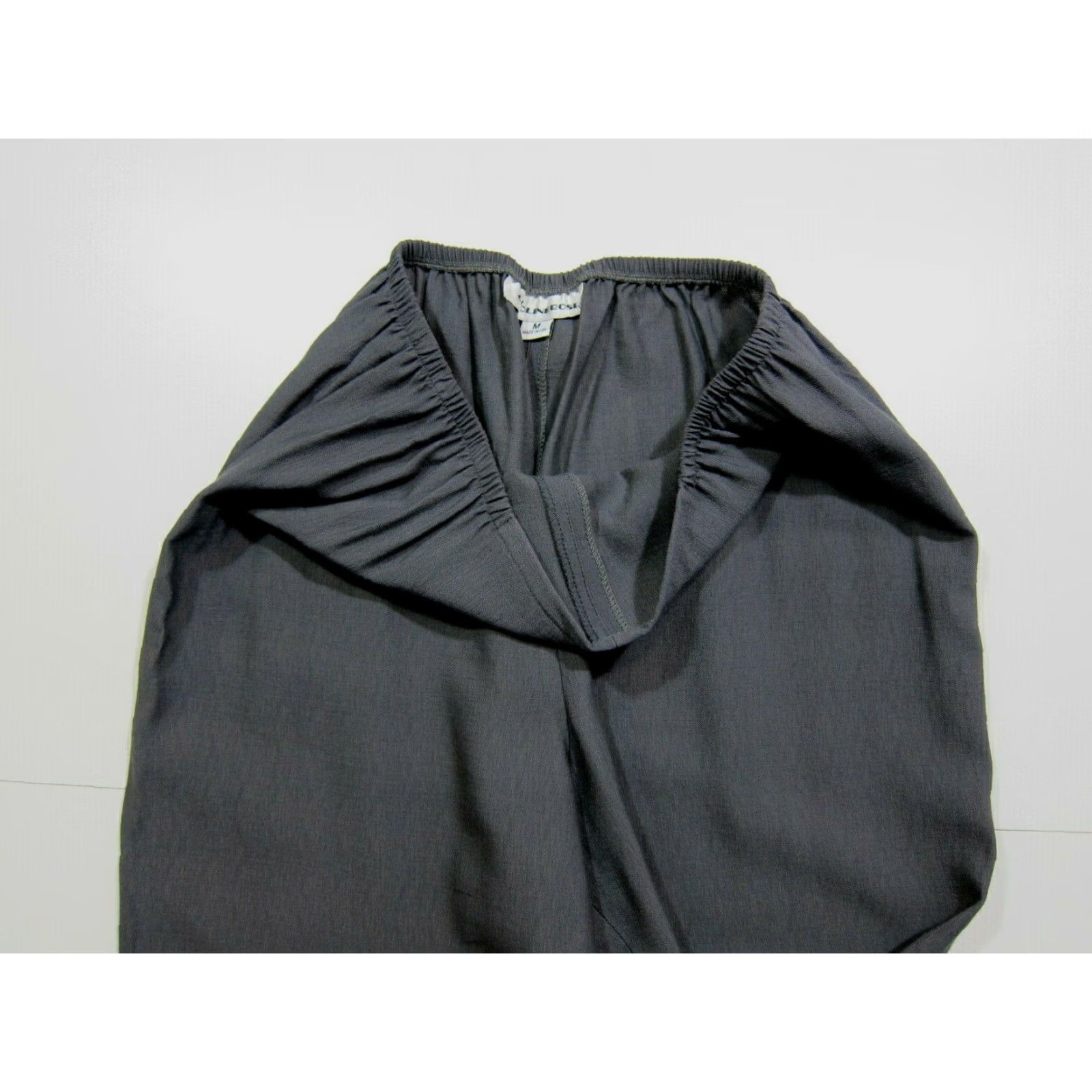Vintage Caroline Rose Grey Rayon Stretch Wide-Leg High Rise Casual Pant Women Medium Size 32" / US 10 / IT 46 - 4 Thumbnail