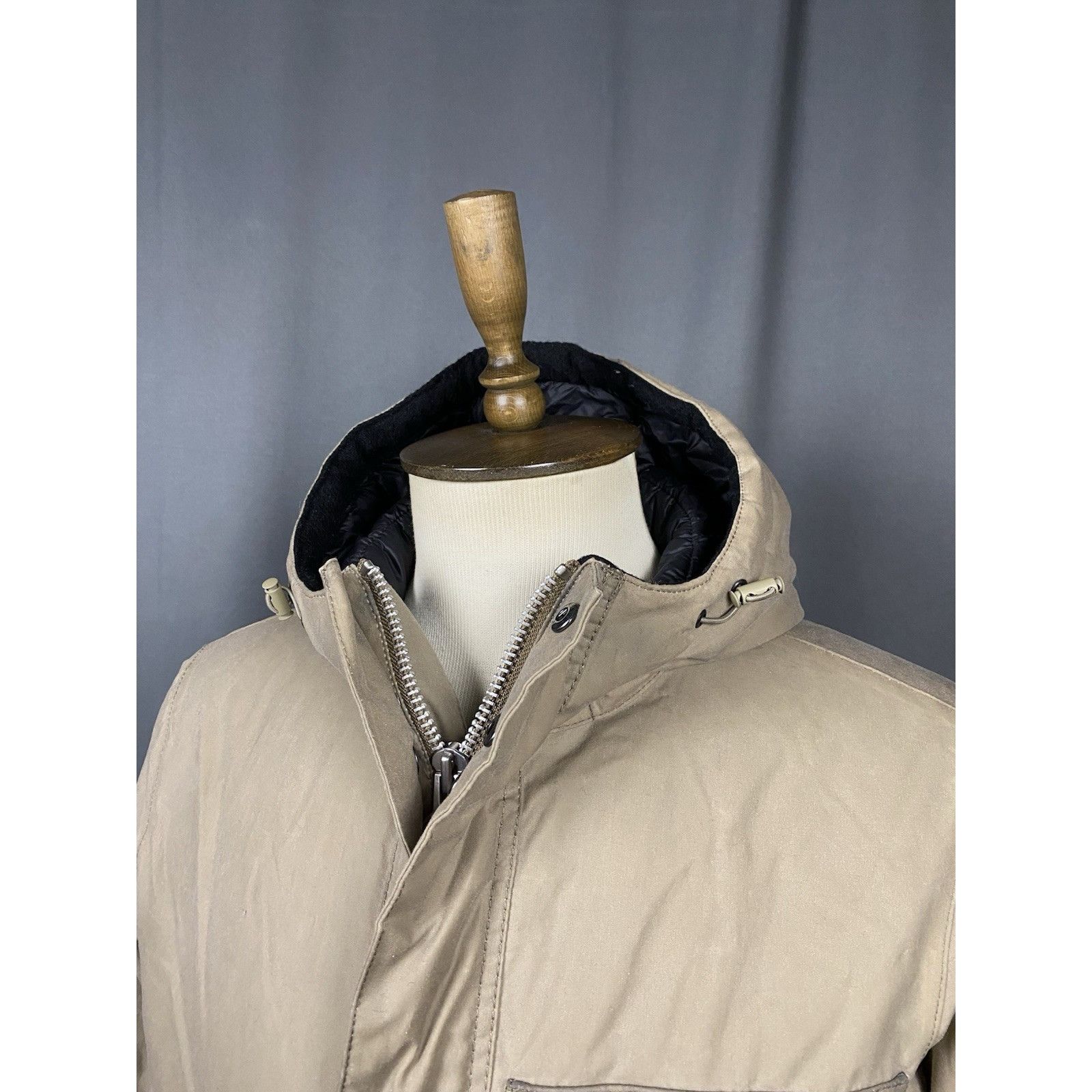Barbour Barbour Int. Keelman Men's Beige Waxed Insulated Parka Jacke Size US M / EU 48-50 / 2 - 7 Thumbnail