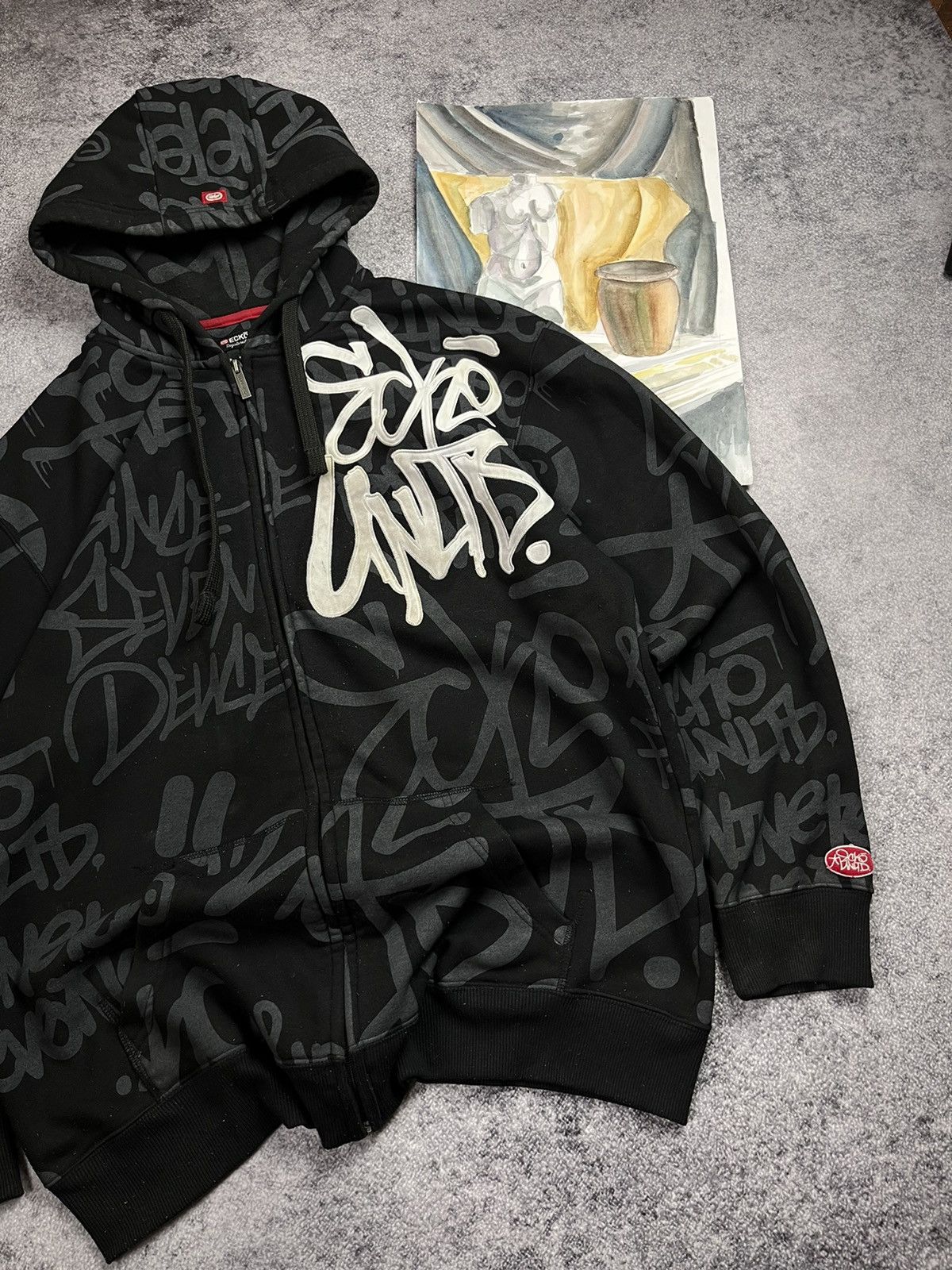 Ecko Unltd. 🔥CRAZY ECKO UNLTD FULL PRINTED VINTAGE ZIP UP BOXY HOODIE Size US L / EU 52-54 / 3 - 2 Thumbnail