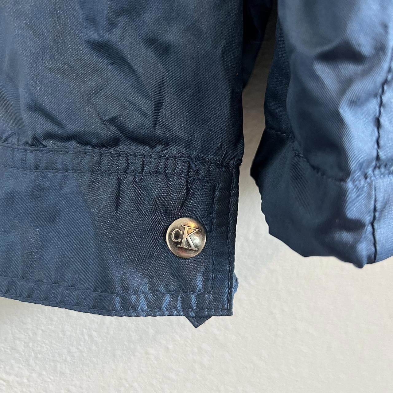Calvin Klein Metallic Blue Y2K Calvin Klein Nylon Pullover Windbreaker Size US XL / EU 56 / 4 - 3 Thumbnail