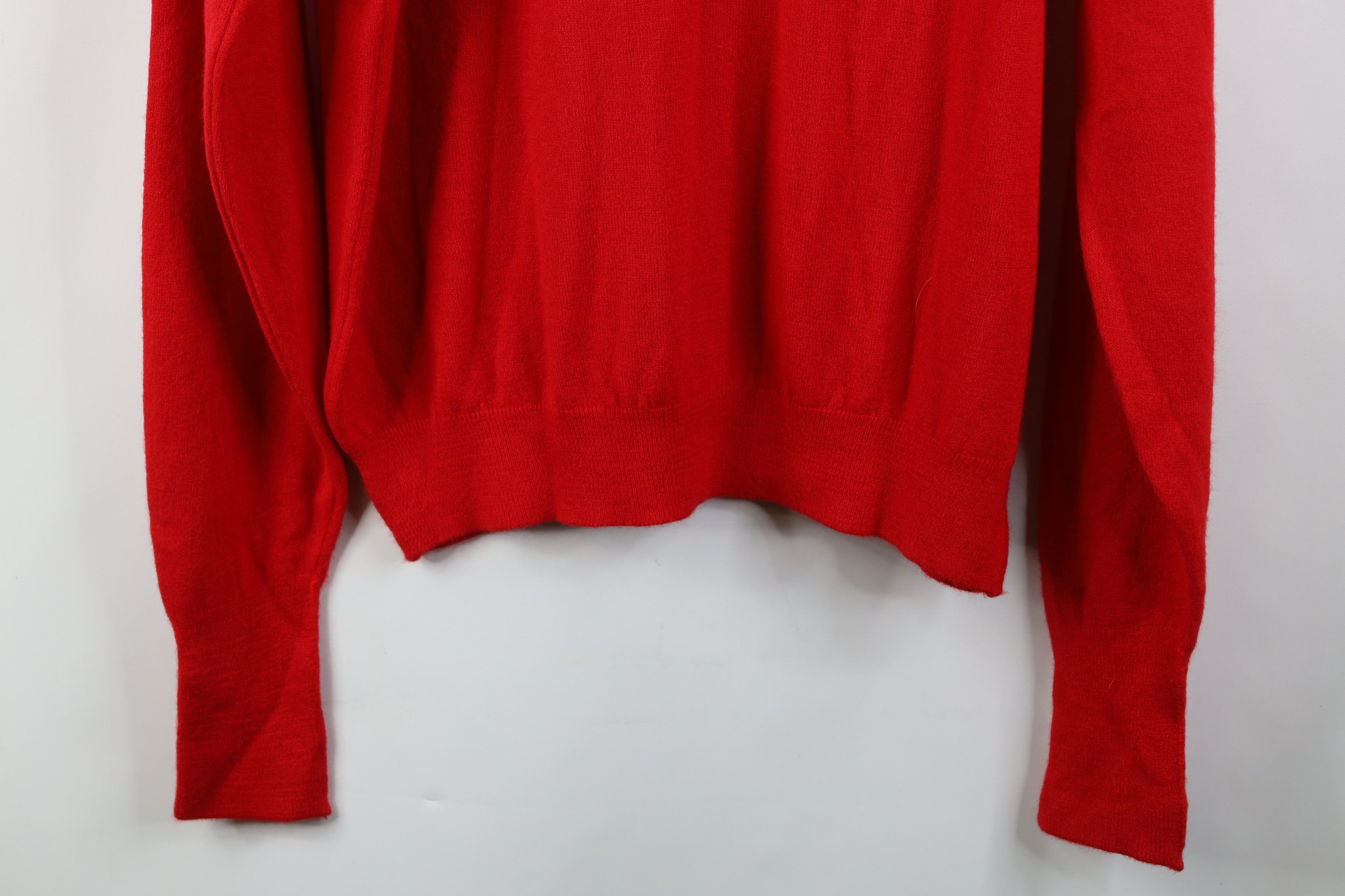 Christian Dior Monsieur Vintage 80s 90s Christian Dior Knit V-Neck Sweater Red USA Size US XL / EU 56 / 4 - 11 Thumbnail