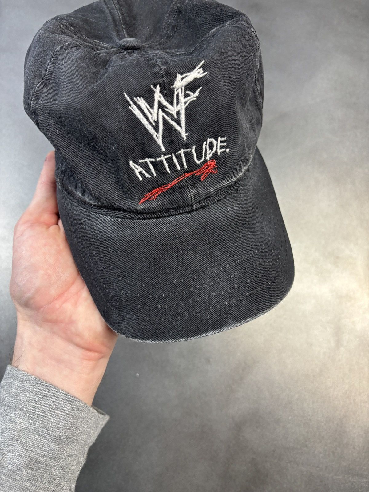 Vintage × WWE × WWF 1990s WWF Attitude Era Hat Vintage WWE Baseball Cap Strapbac Size ONE SIZE - 4 Thumbnail