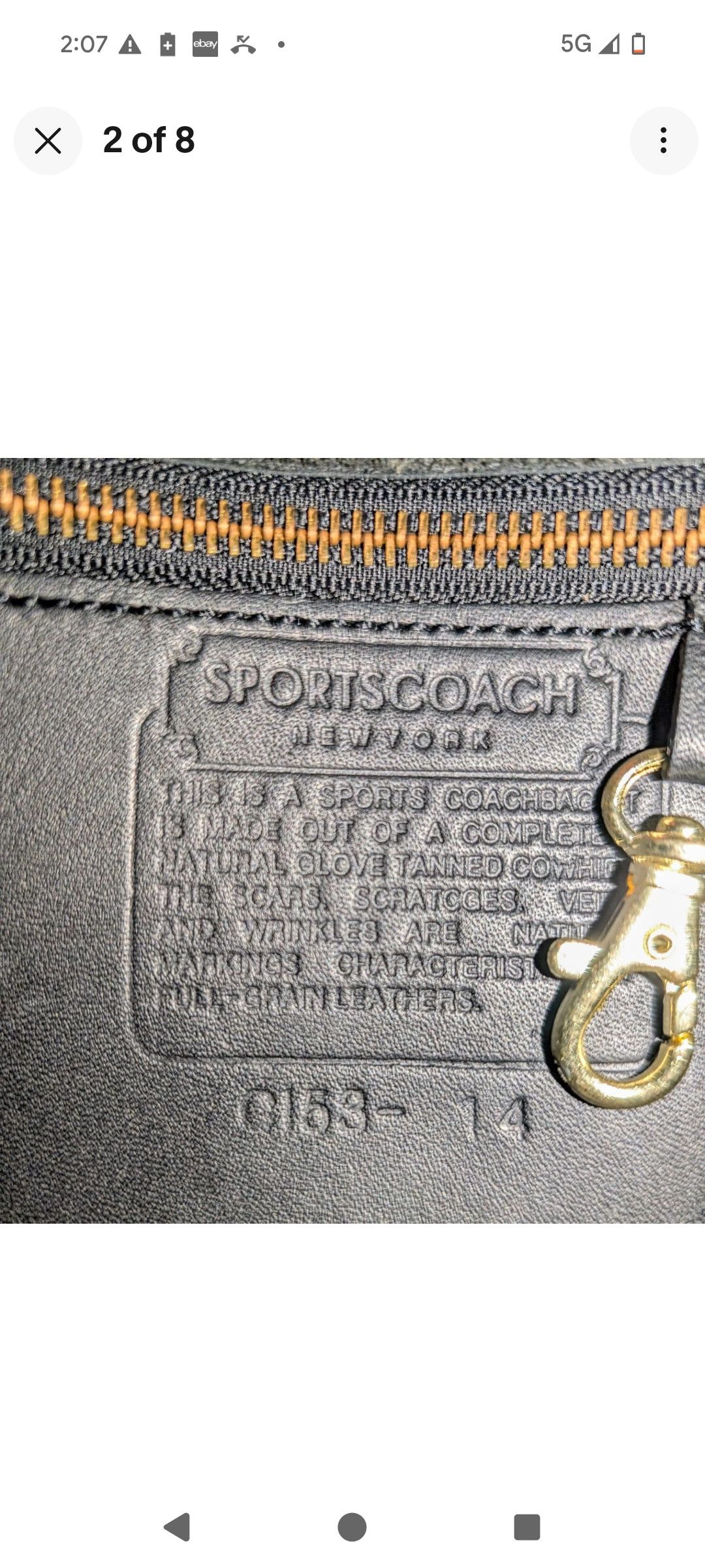 Coach Coach Casey Black Leather Crossbody Vintage Handbag Purse Size ONE SIZE - 8 Thumbnail